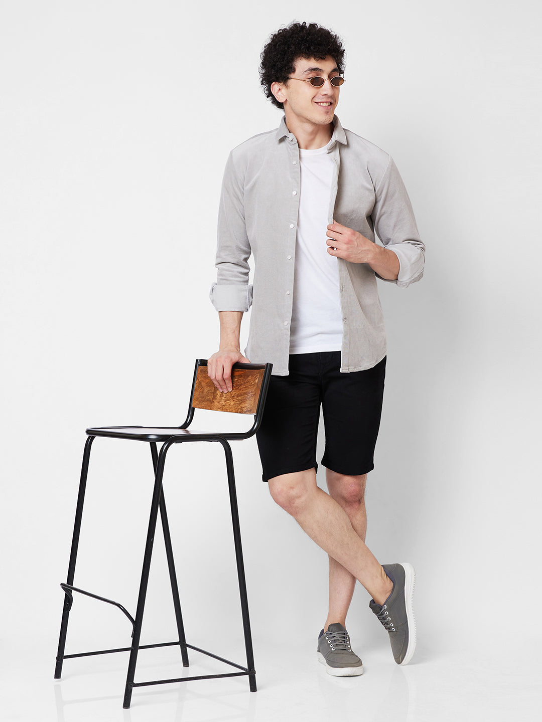 Black Denim Shorts For Mens