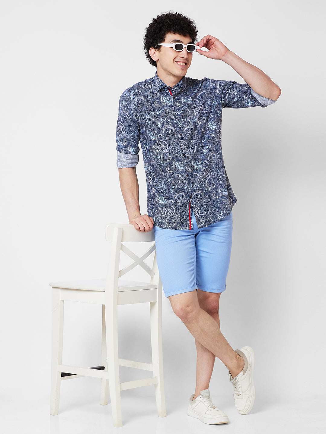 Sky Blue Shorts For Mens