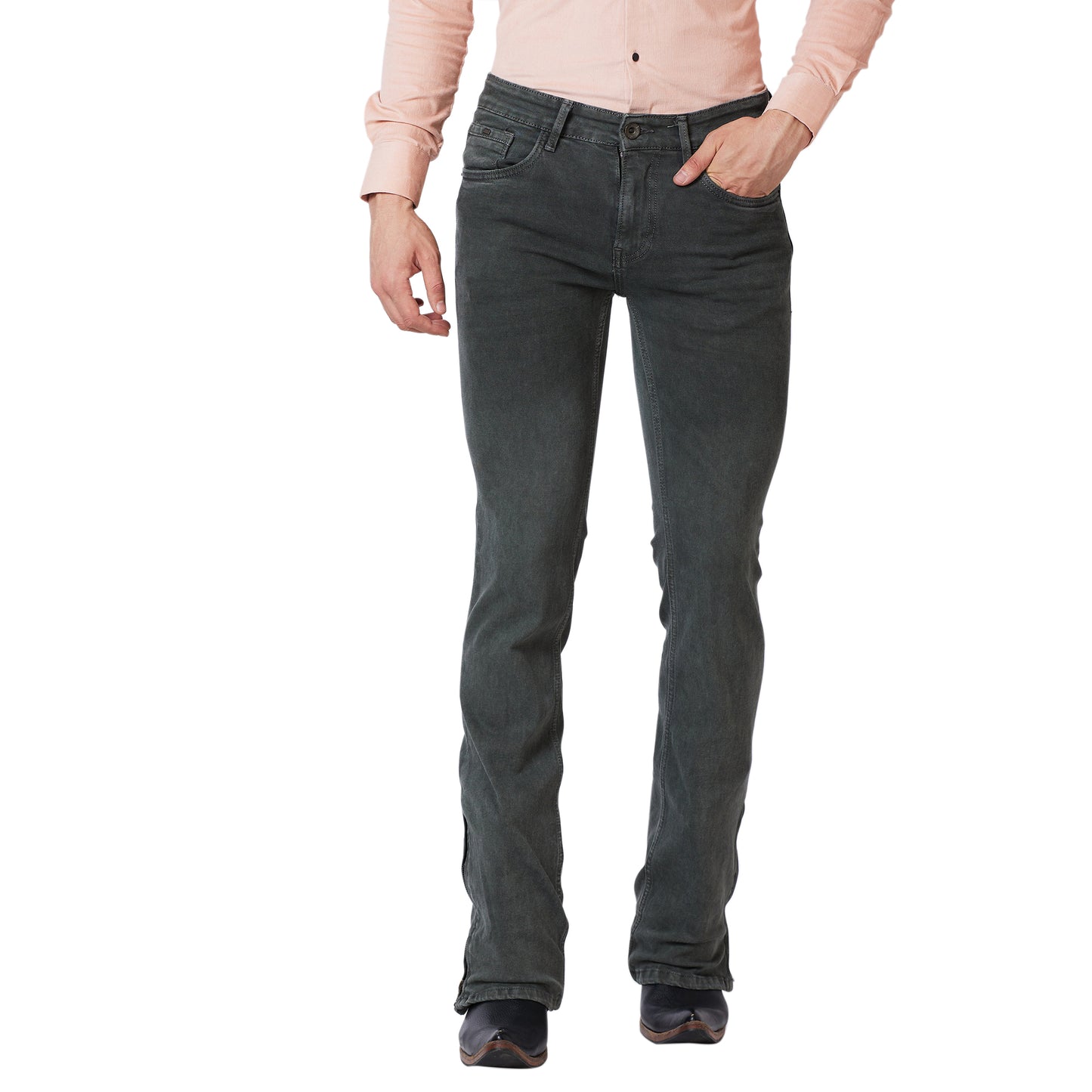 Slim Fit Stretchable Bootcut Denim Jeans