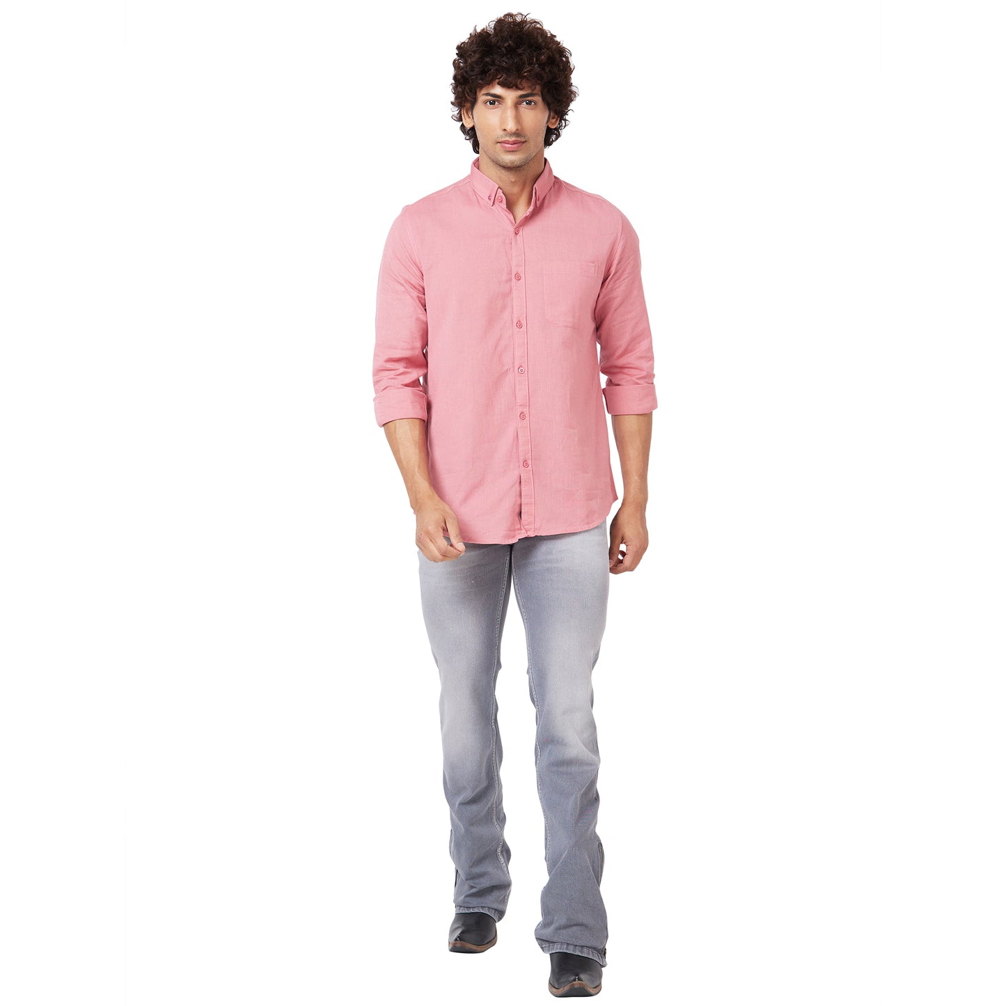 Men's Casual Slim Fit Low Rise Denim Bootcut Jeans