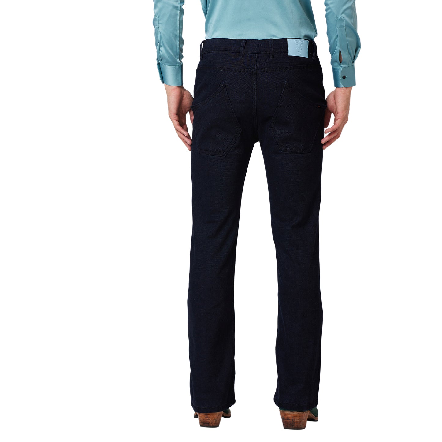 Bootcut Denim Jeans With Tangled Back Pocket