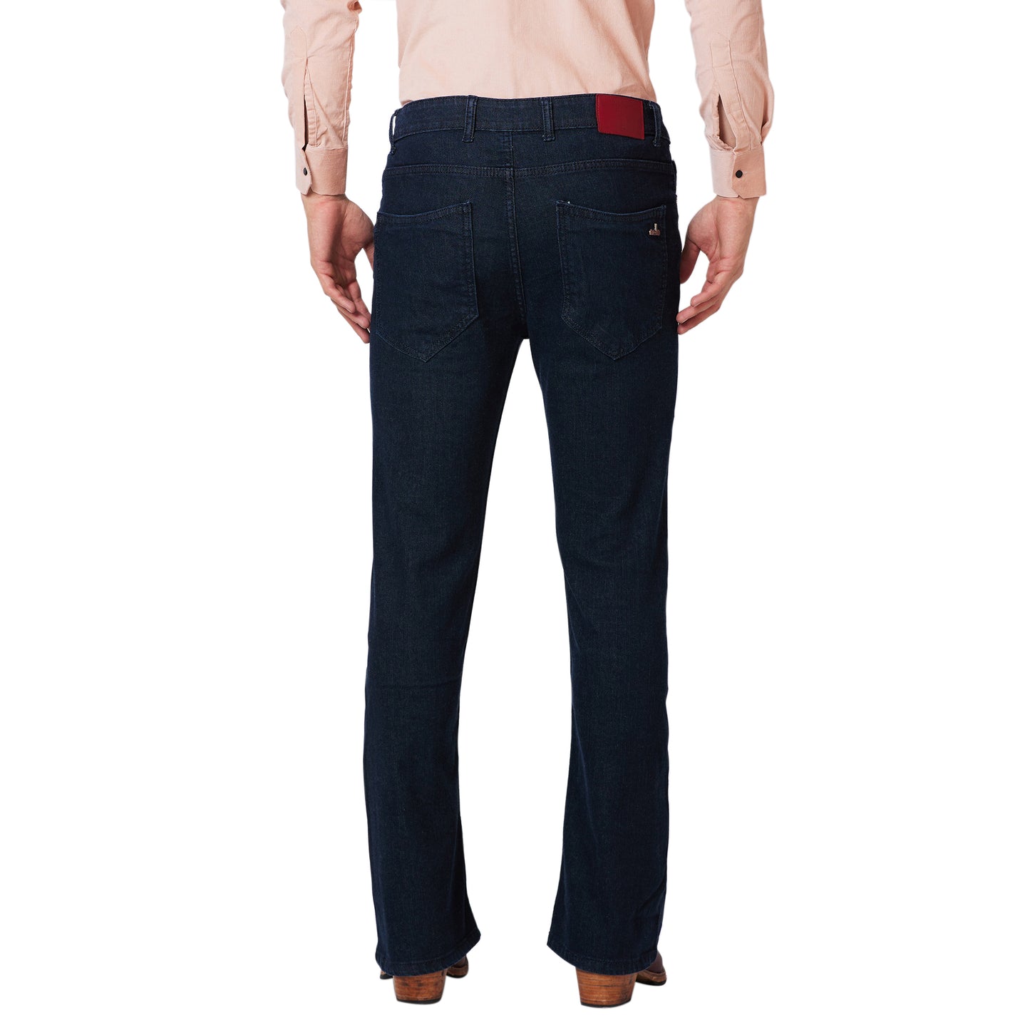 Solid Stretchable Bootcut Denim Jeans For Men