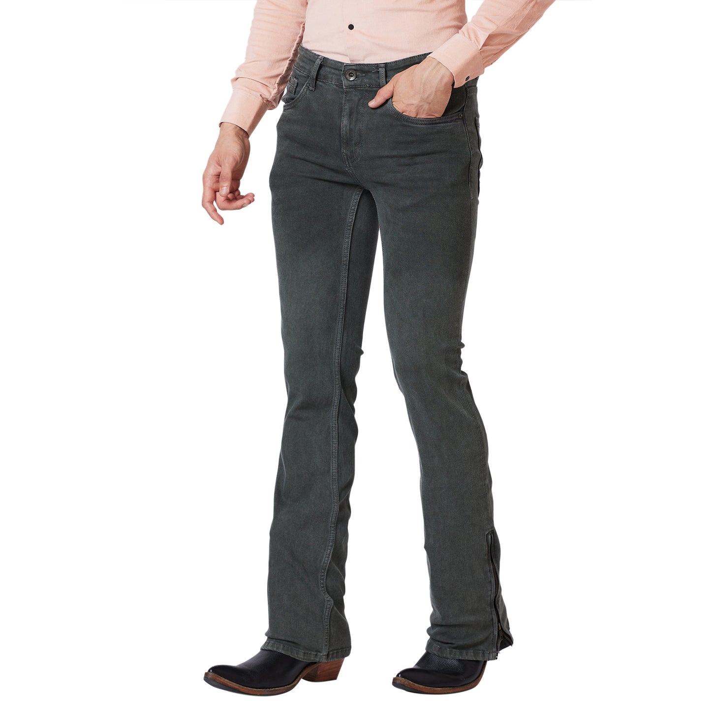 Slim Fit Stretchable Bootcut Denim Jeans