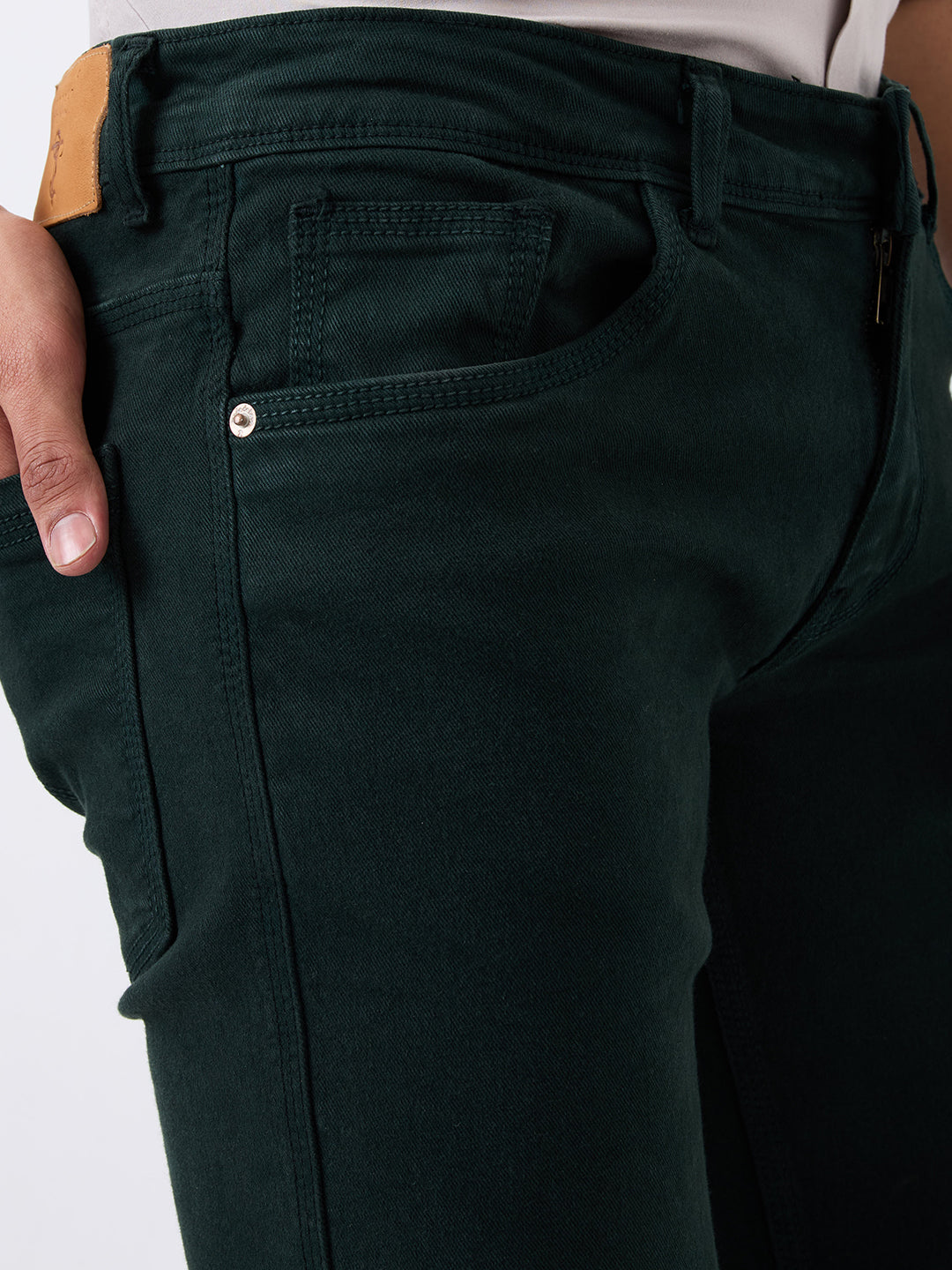 Men's Bootcut Jeans - Denim with a Modern Western Stretch Mid-Rise Pants– Forest Green