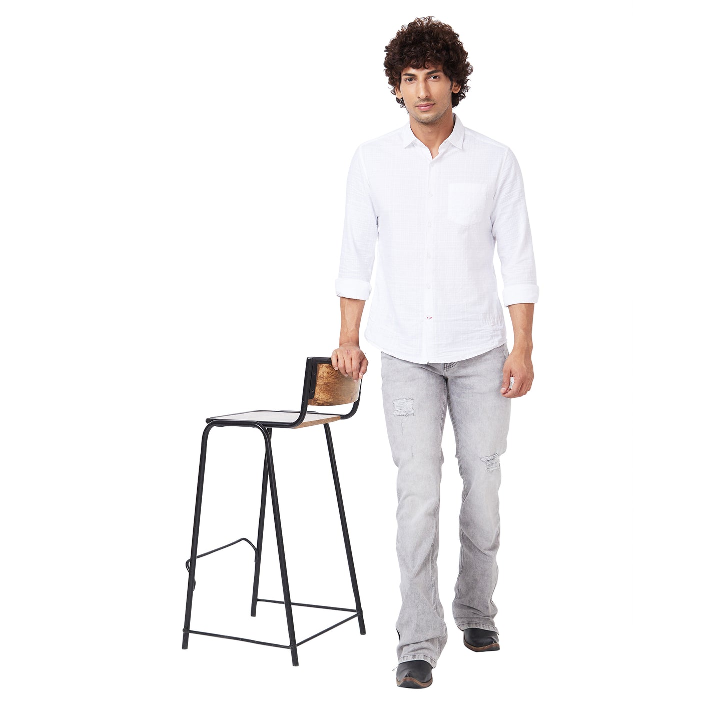 Men's Slim Fit Straight Casual Denim Boot-cut Jeans