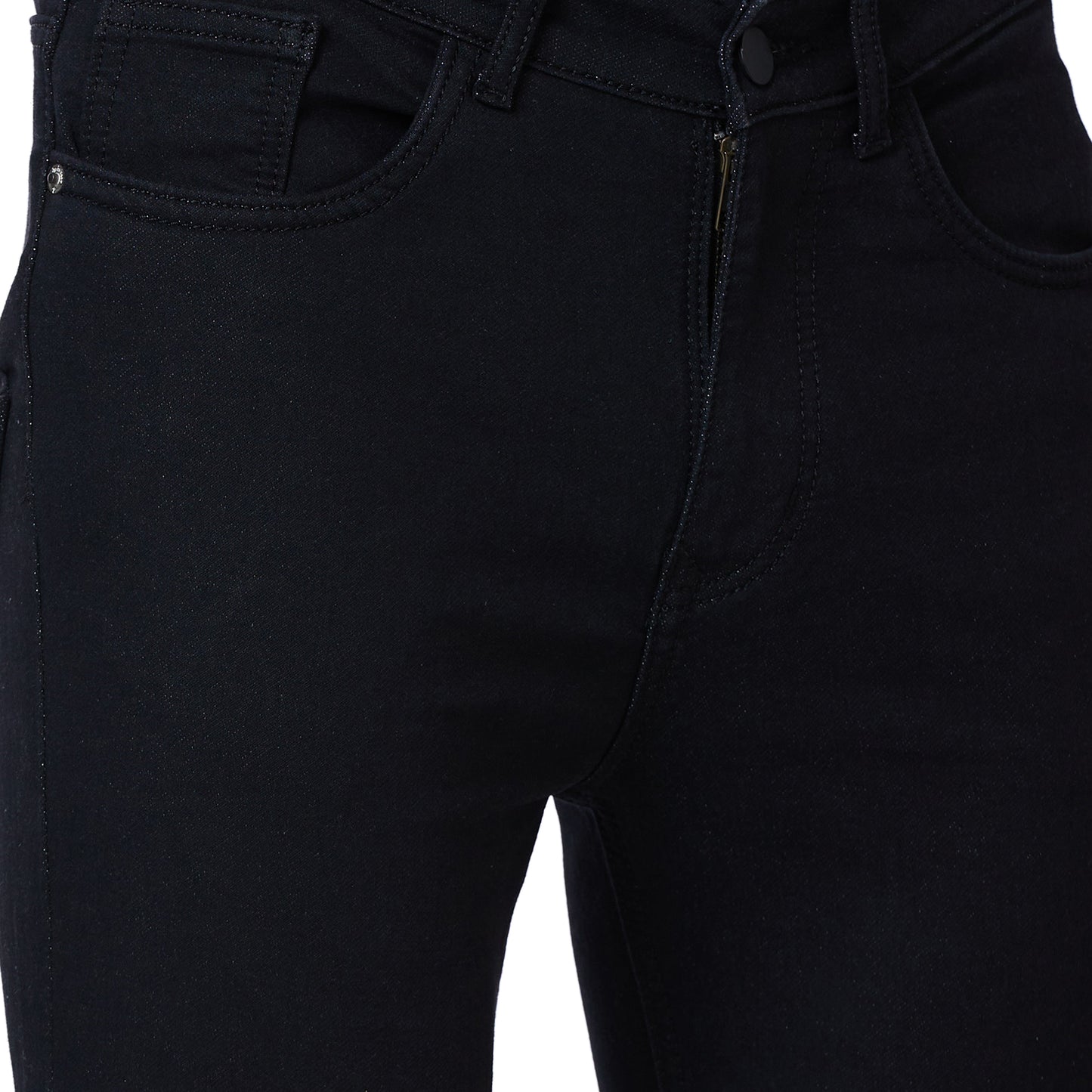 Charcoal Black Bootcut Denim with Tangled Back Pocket