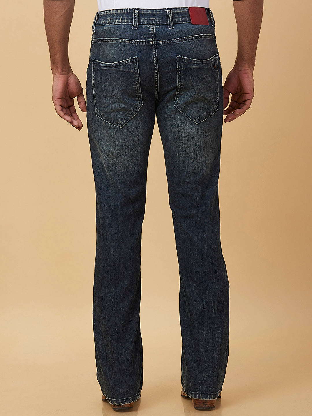 Indigo Blue Boot-cut Jeans and Vintage Tint
