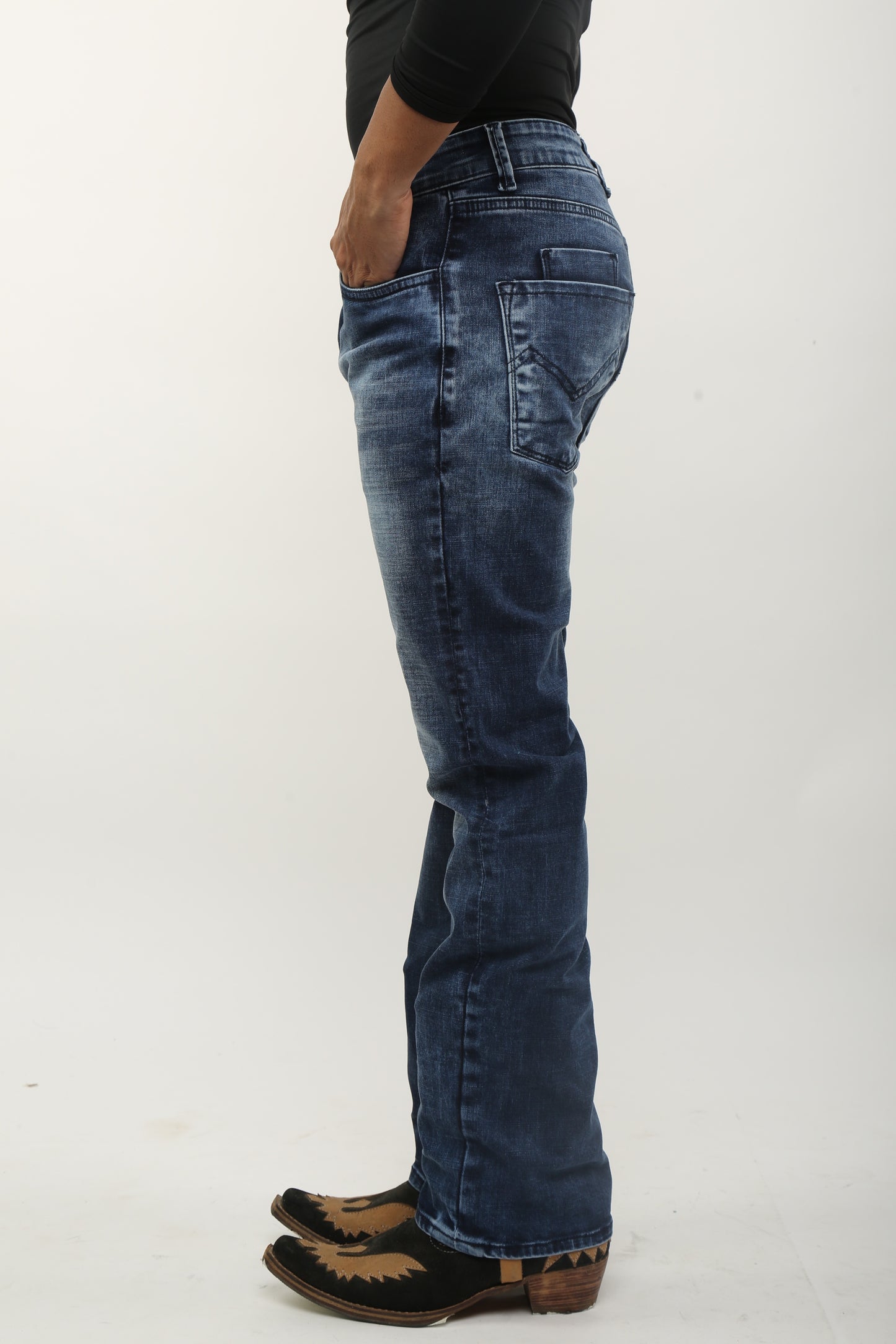 Men's Dark Blue Boot cut Jeans