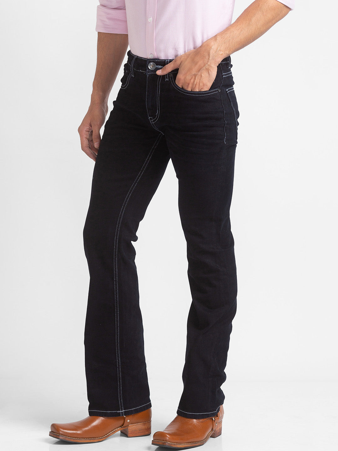 Black Bootcut Jeans for Men