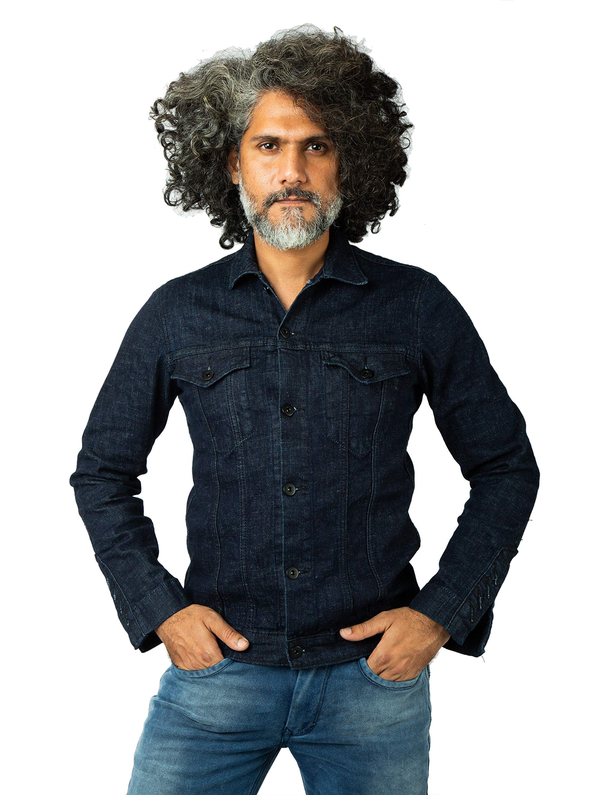 Navy Blue Skinny Stretchable Denim Jacket – Mode De Base Italie