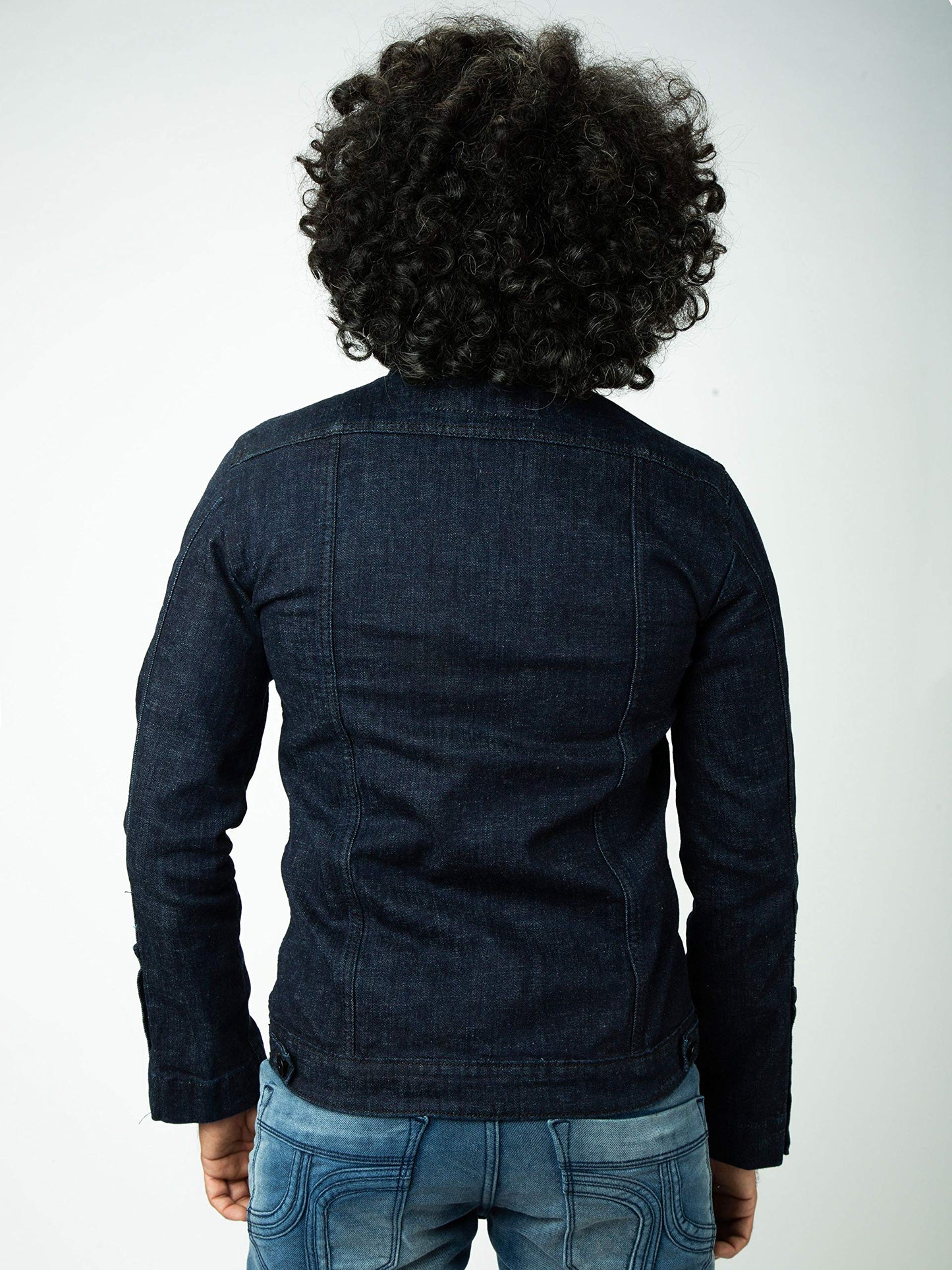 Navy Blue Skinny Stretchable Denim Jacket