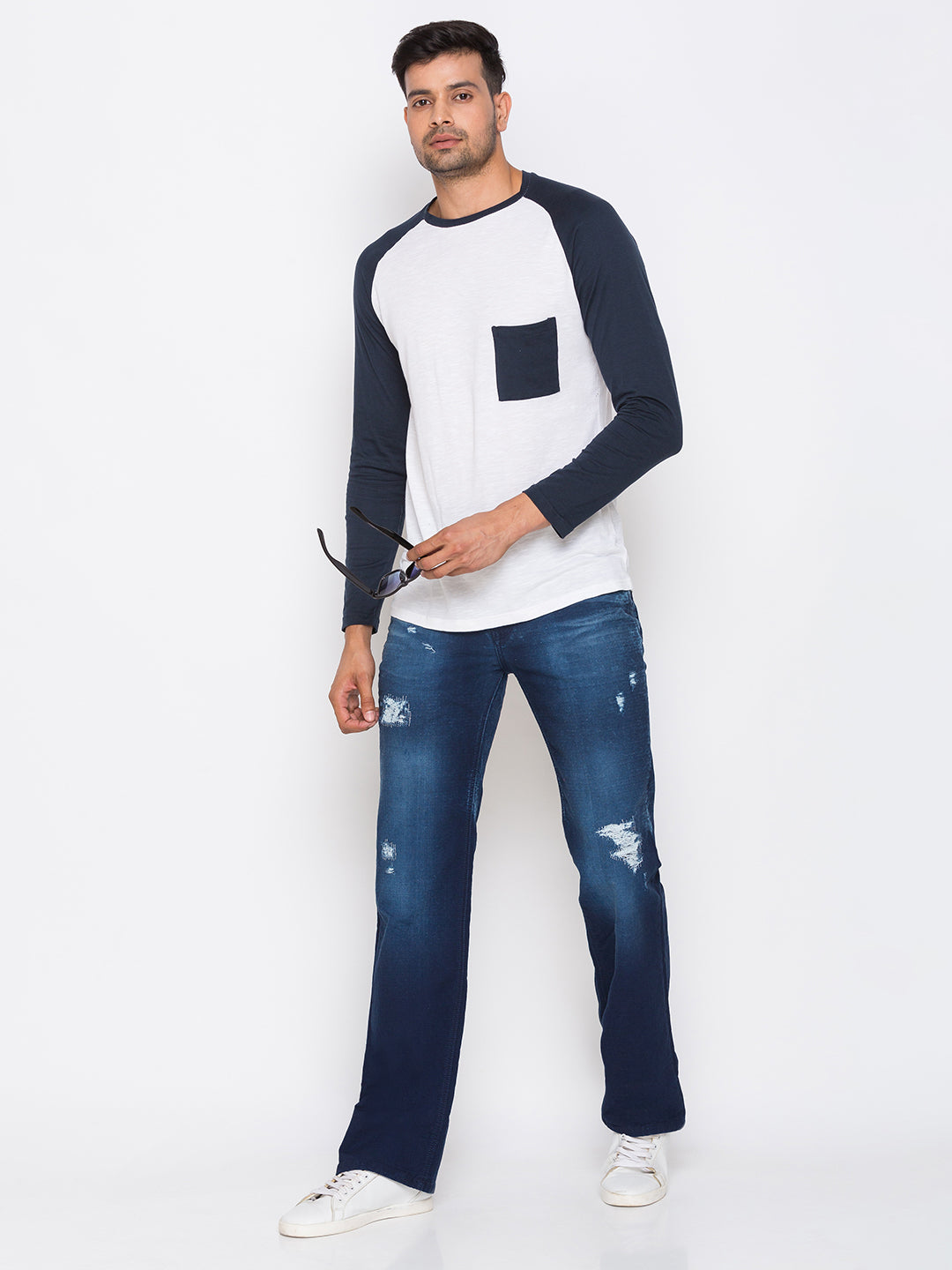 Dark Indigo Bootcut Jeans for Men