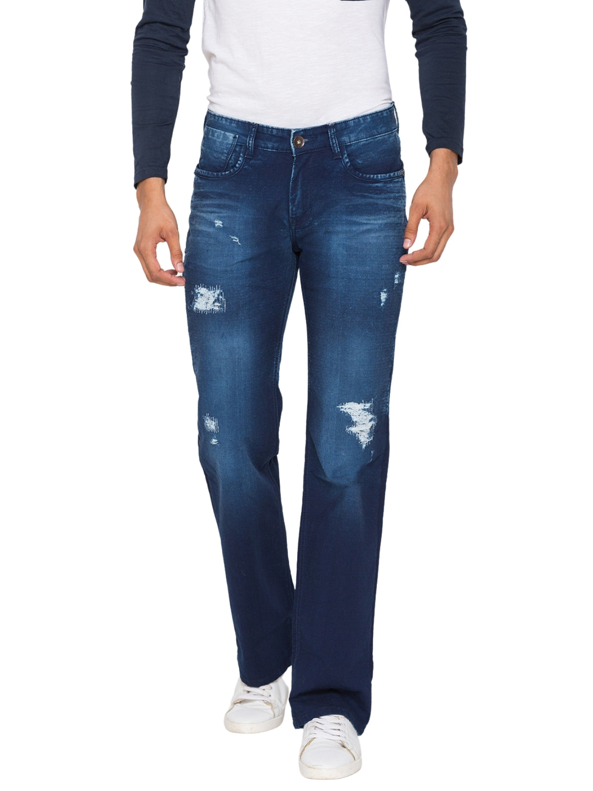 Dark Indigo Bootcut Jeans for Men