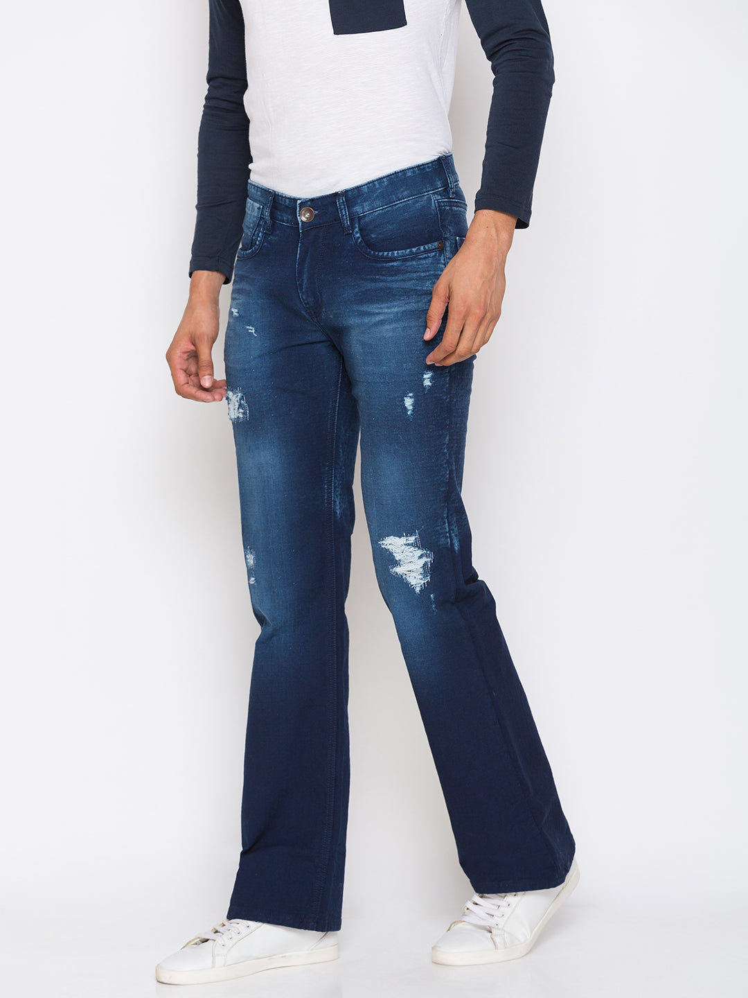 Dark Indigo Bootcut Jeans for Men