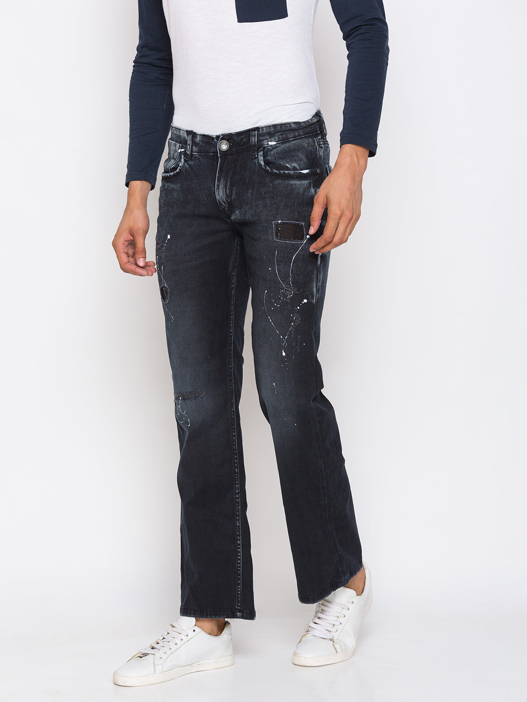 Black Cloud Bootcut Jeans for Men