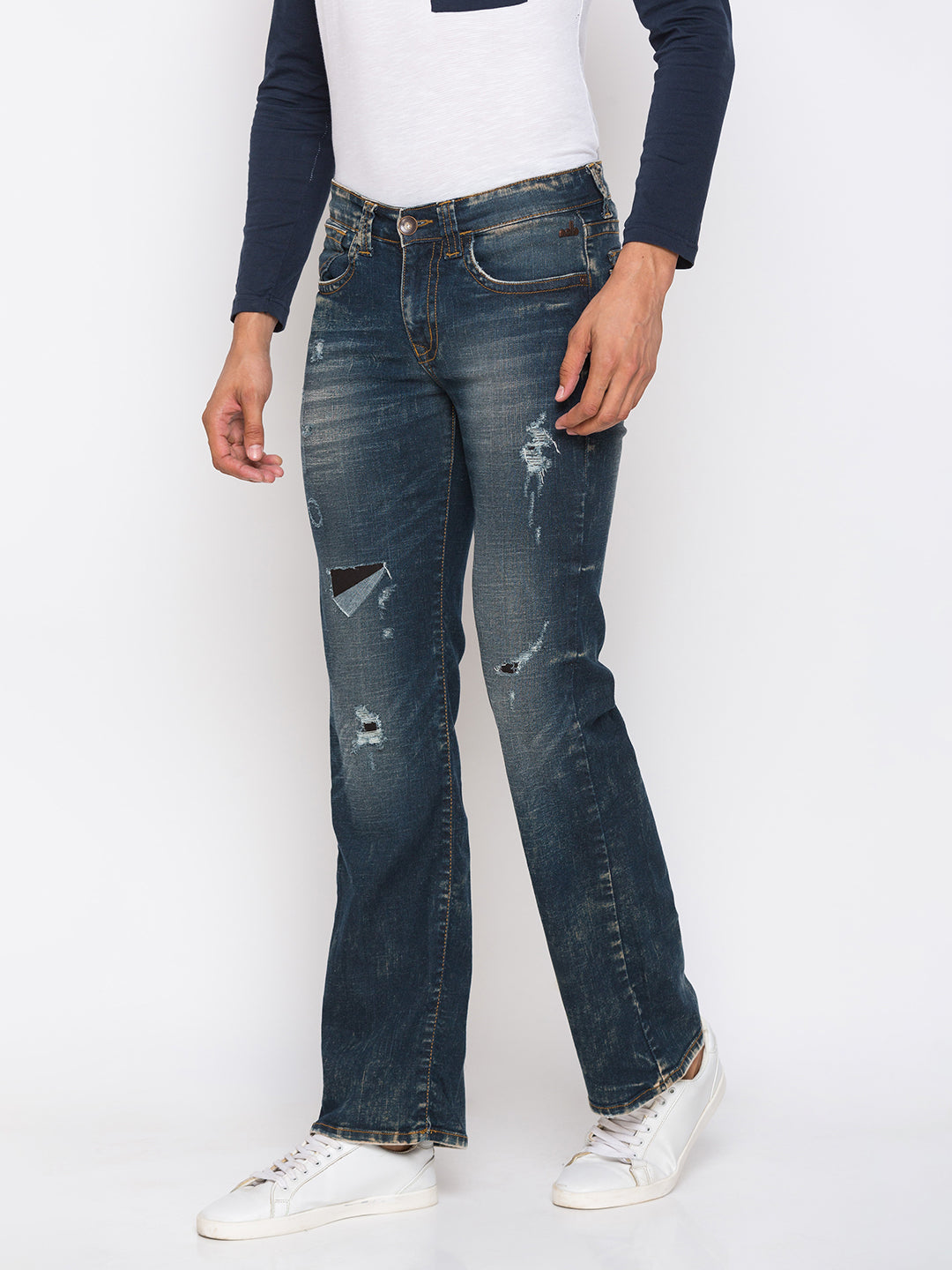 Mud Green Bootcut Jeans for Men