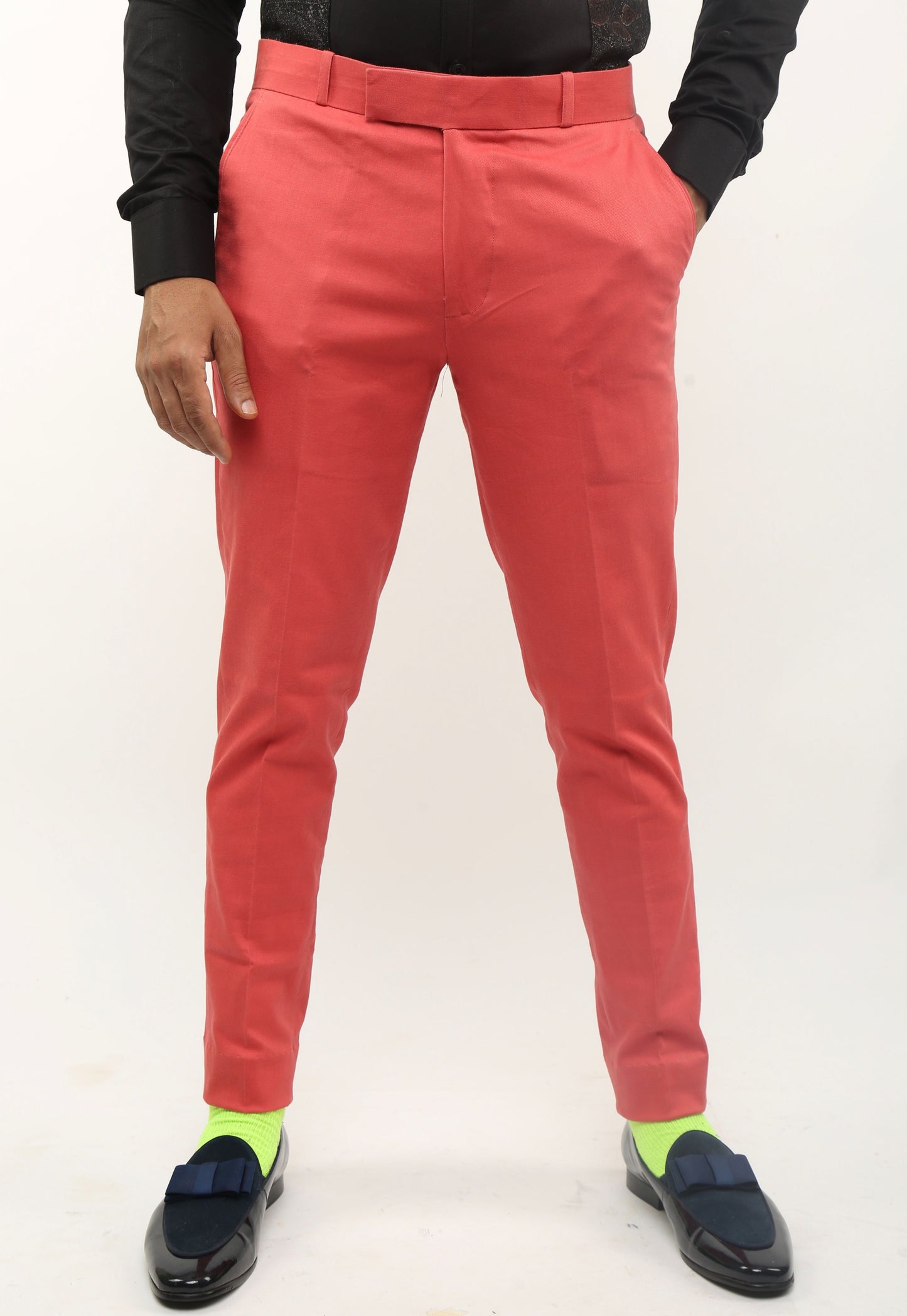 Tomato Red Slim Fit Chinos