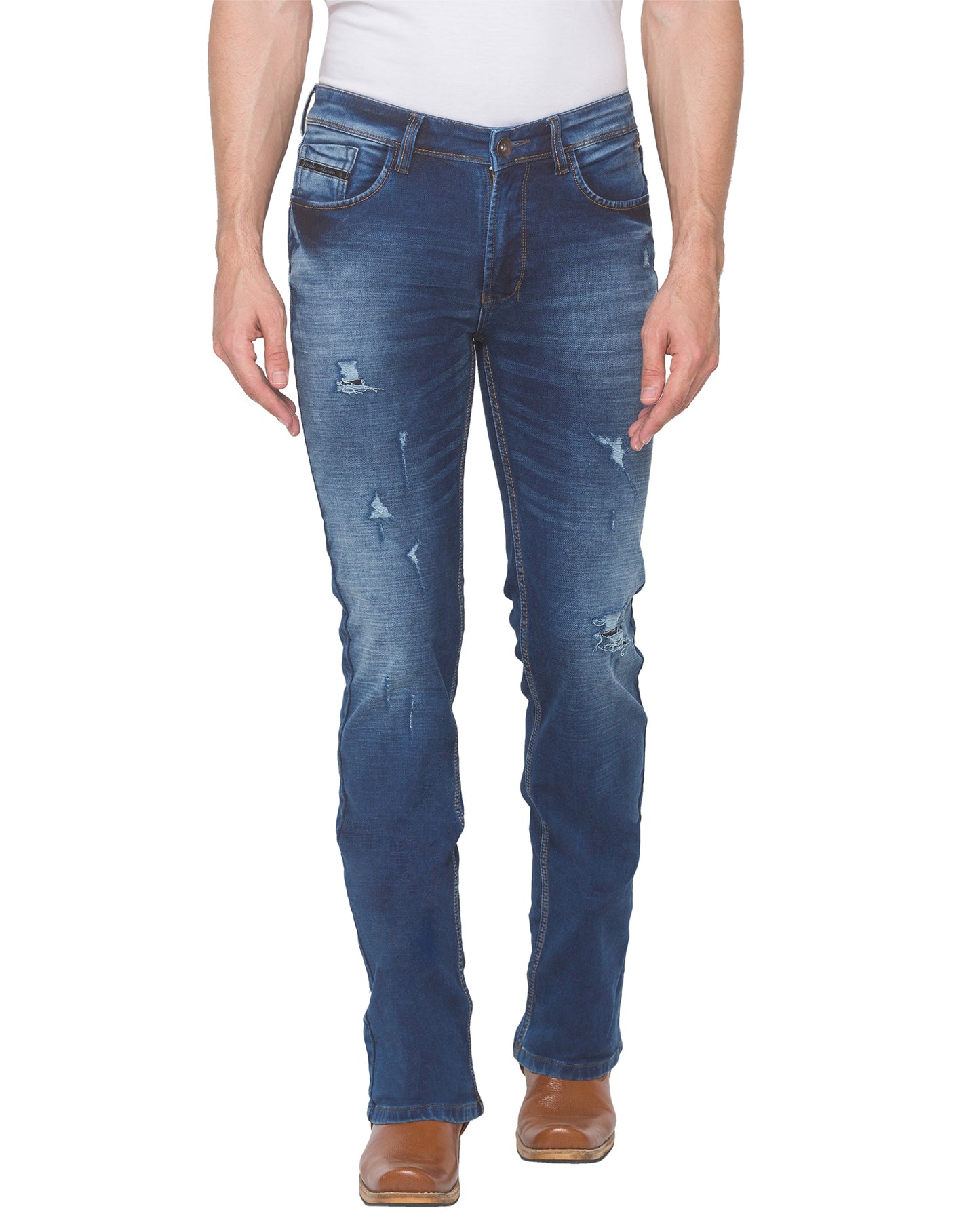 Blue Bootcut Jeans
