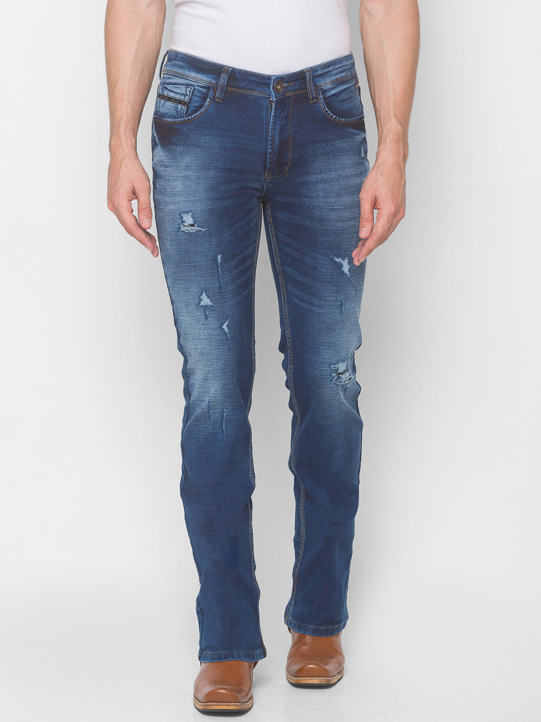 Blue Bootcut Jeans