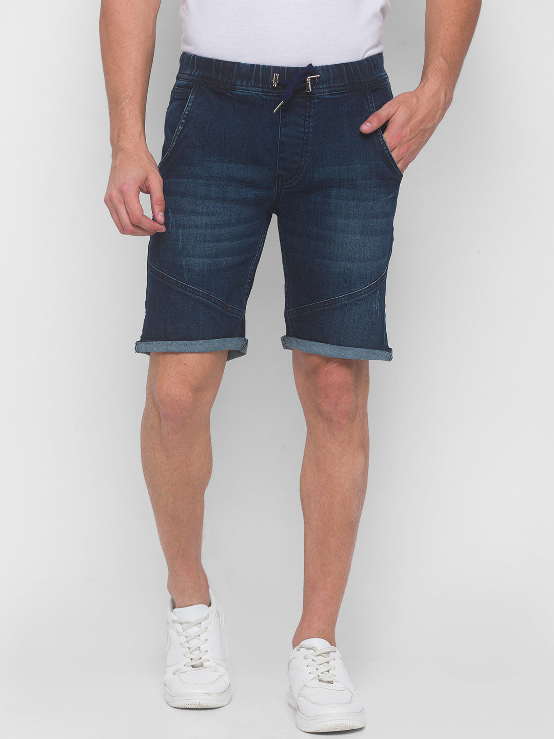 Dark Blue Denim Shorts