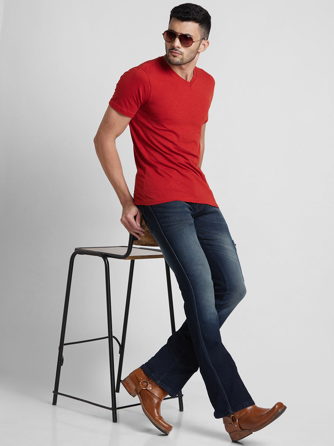 Dark Indigo 6 Pocket Bootcut Jeans