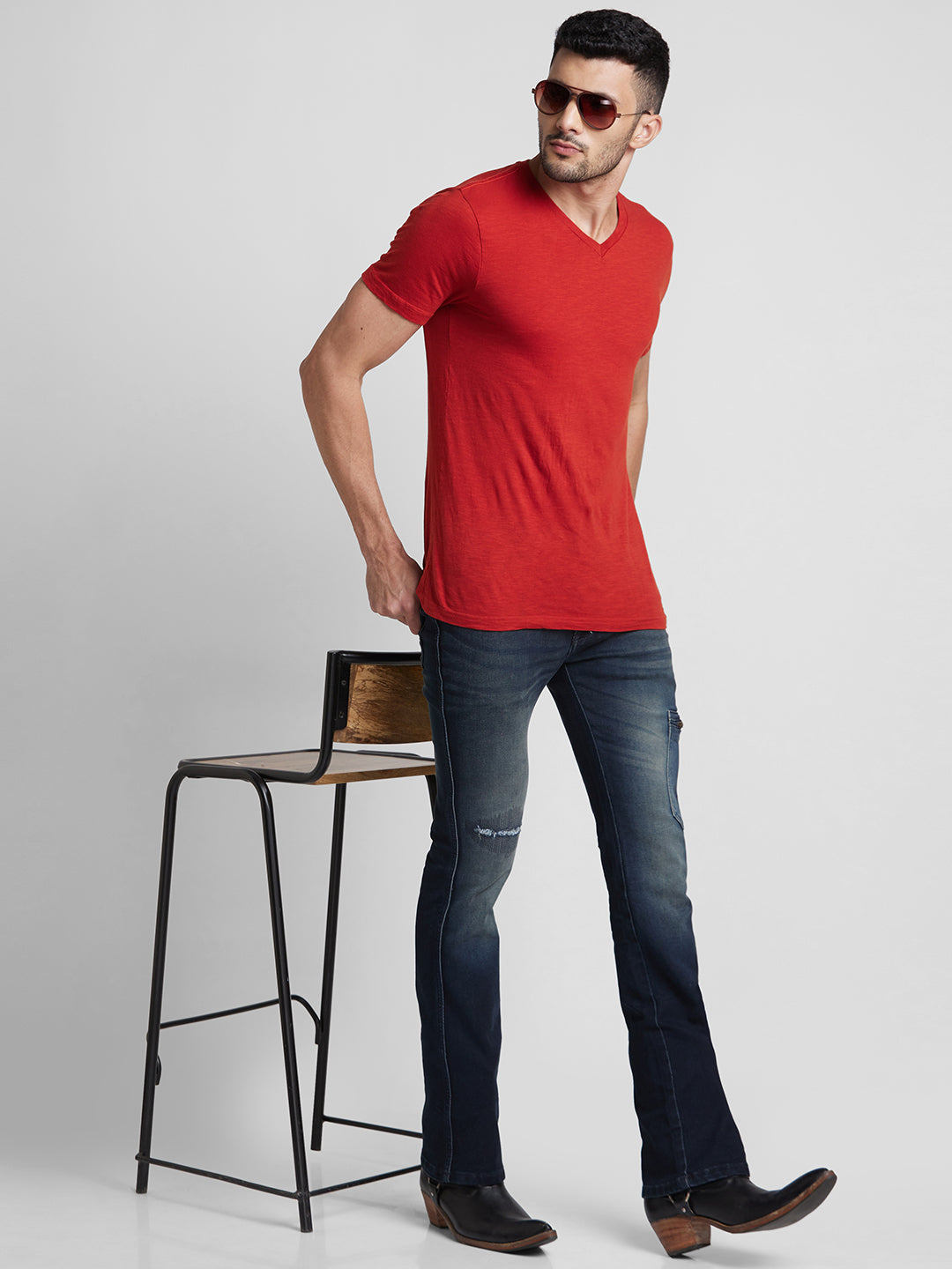 Dark Indigo 6 Pocket Bootcut Jeans