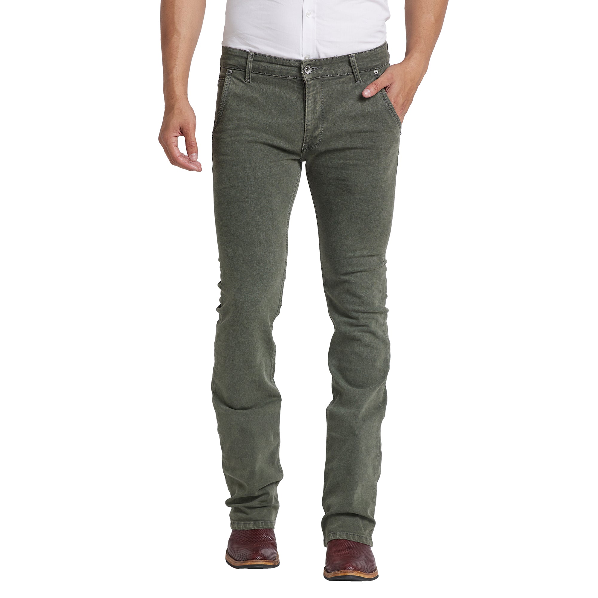 Men's Green Slim Fit Jeans
