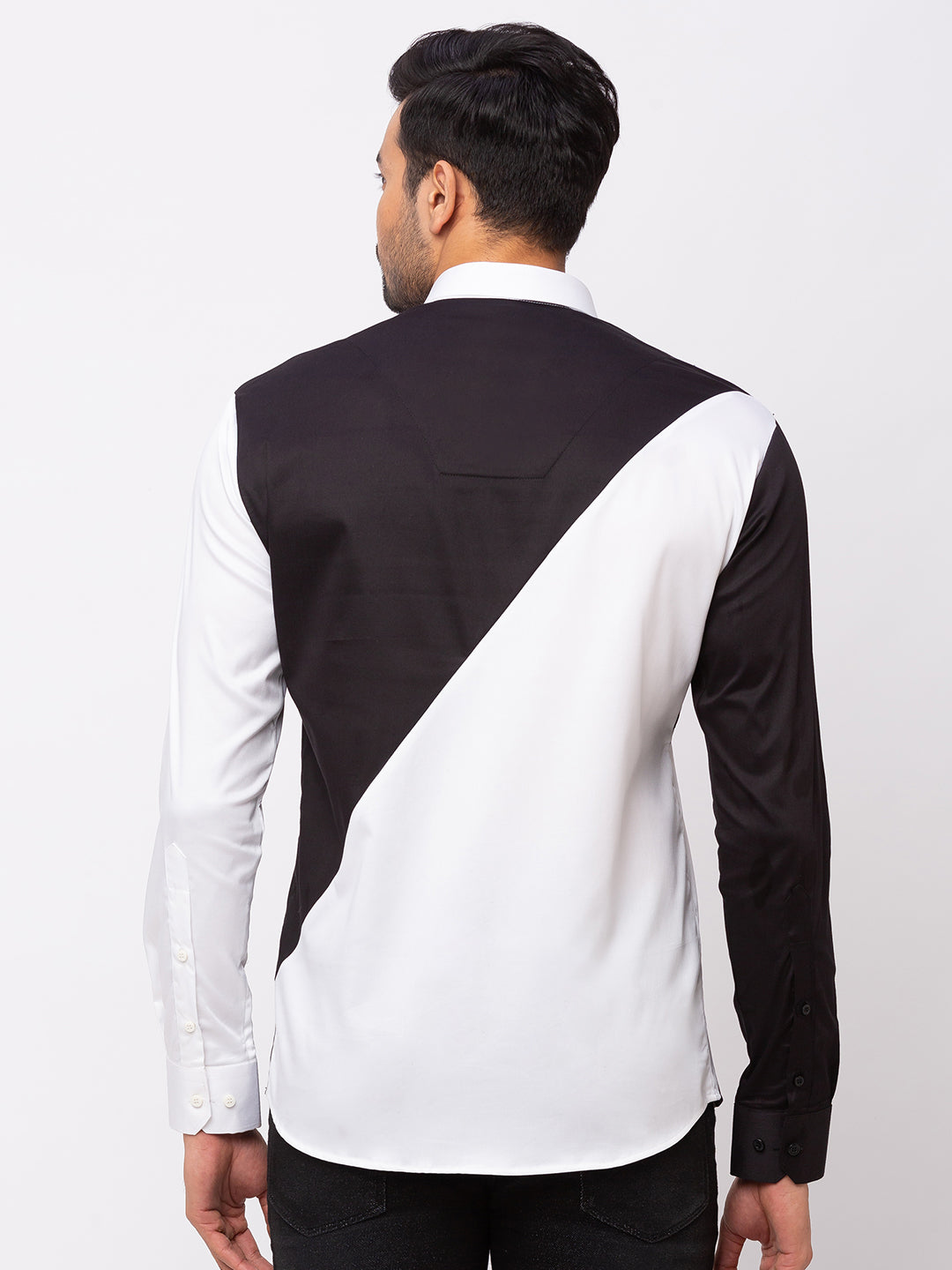 Black & White Transverse Casual Shirt