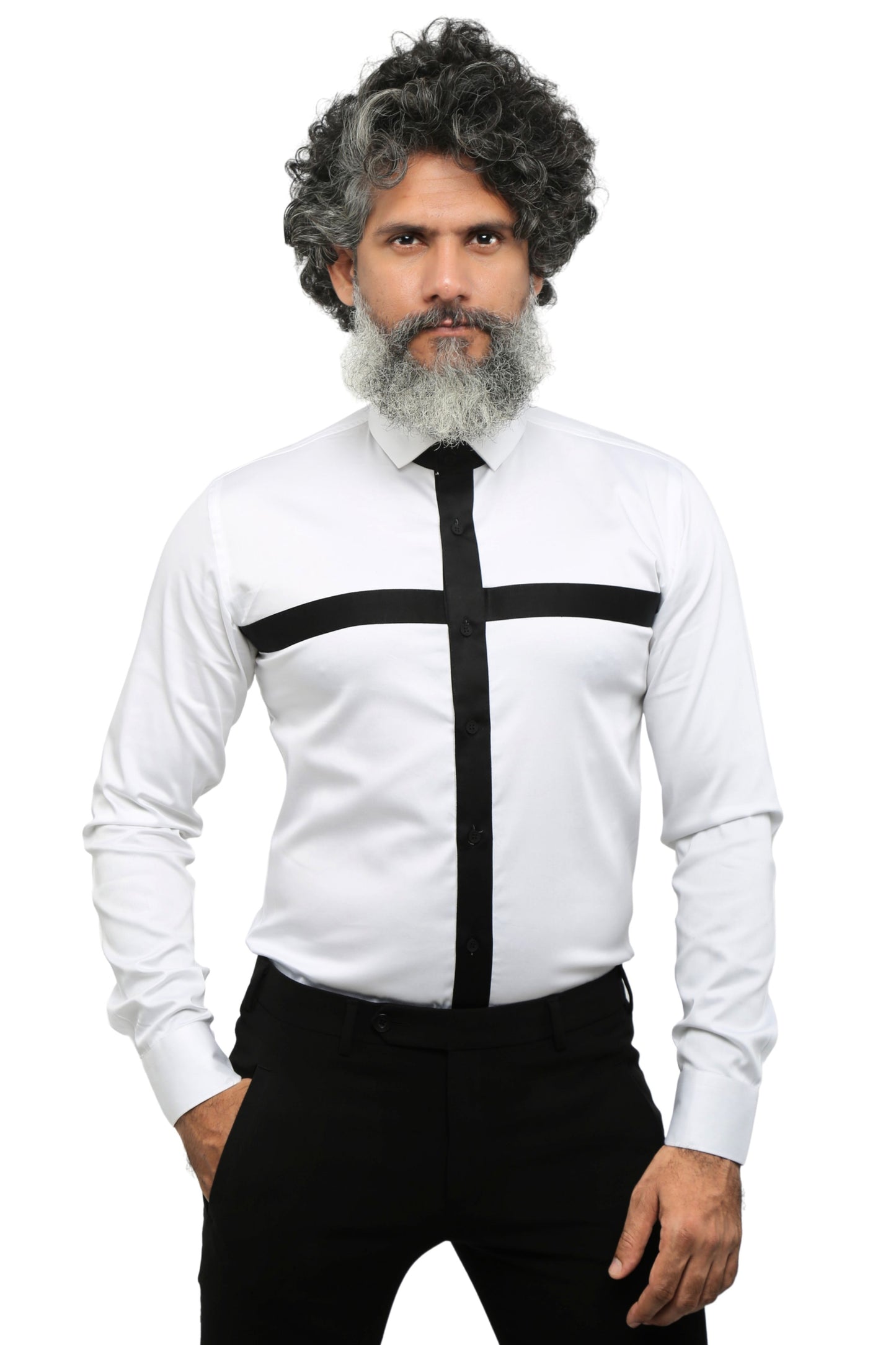 White Cross Casual Shirt