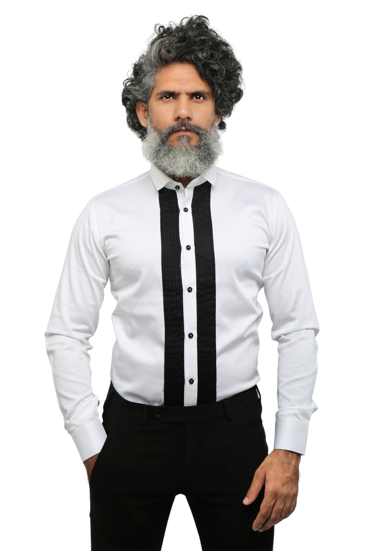 White Tuxedo Formal Shirt