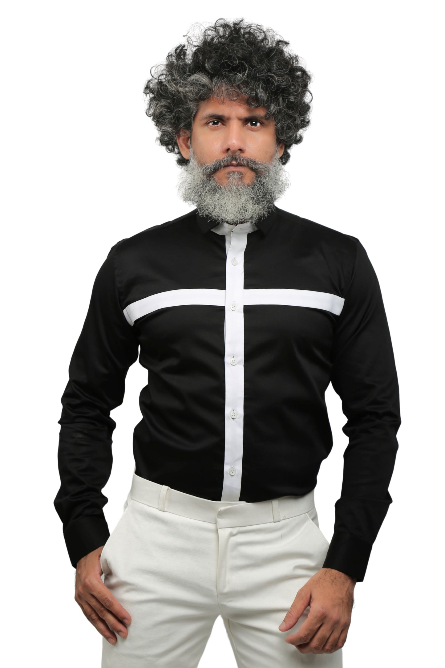 Black Cross Casual Shirt