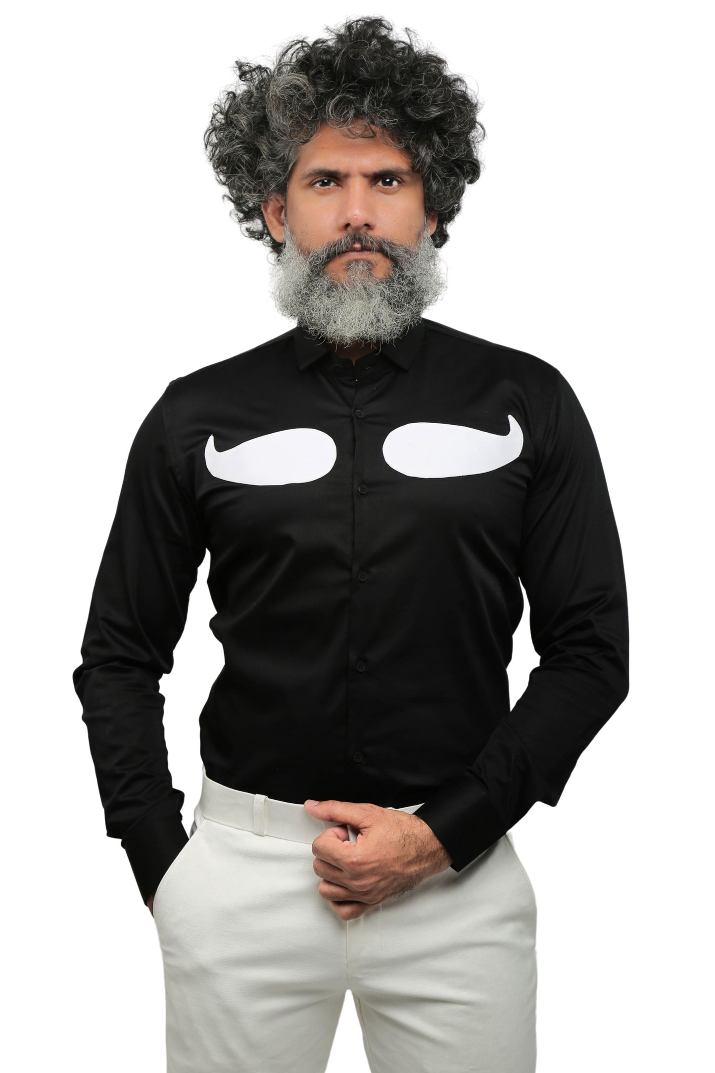 Black Stache Casual Shirt