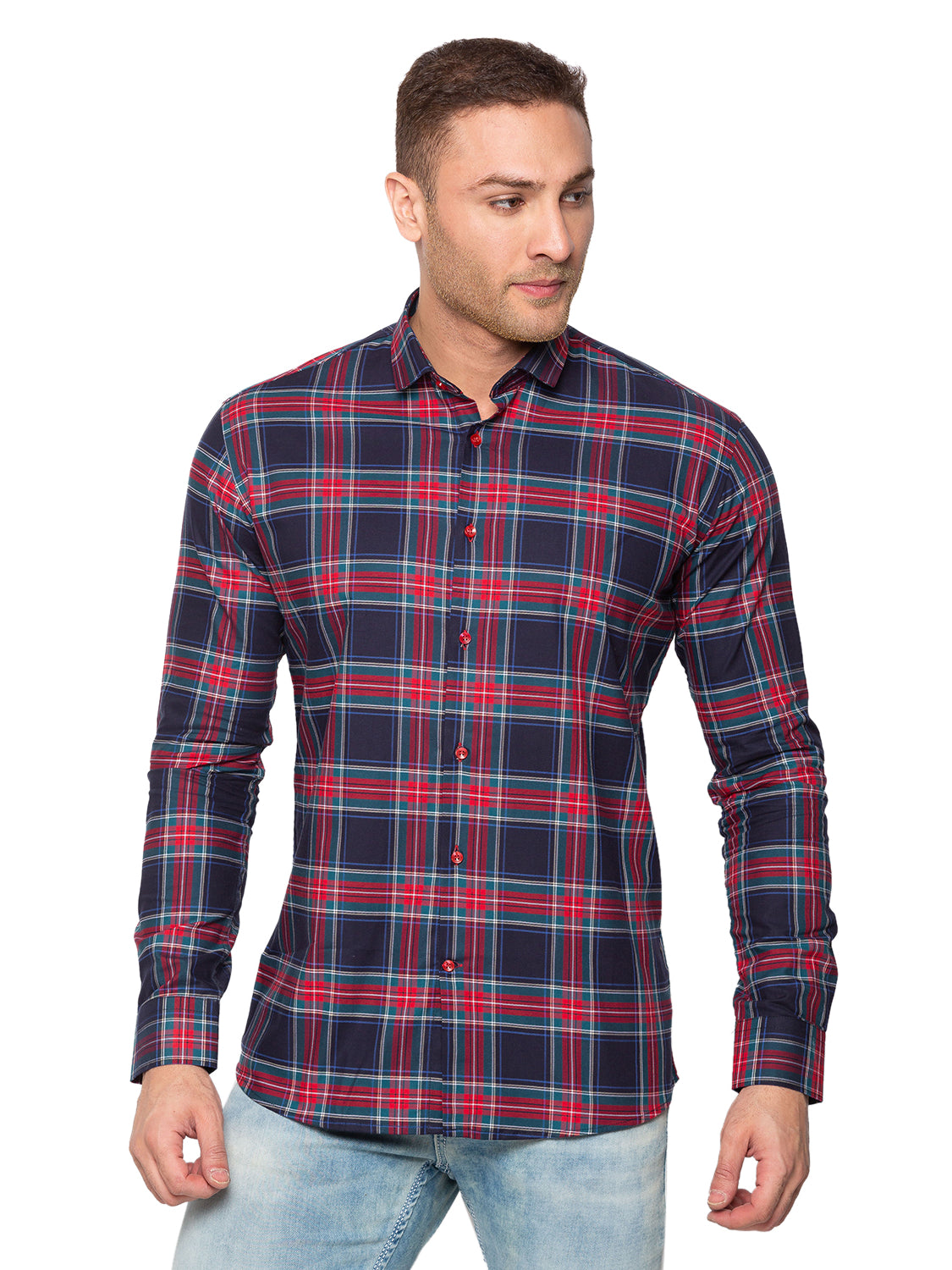 Red Black Checkered Winter Shirt
