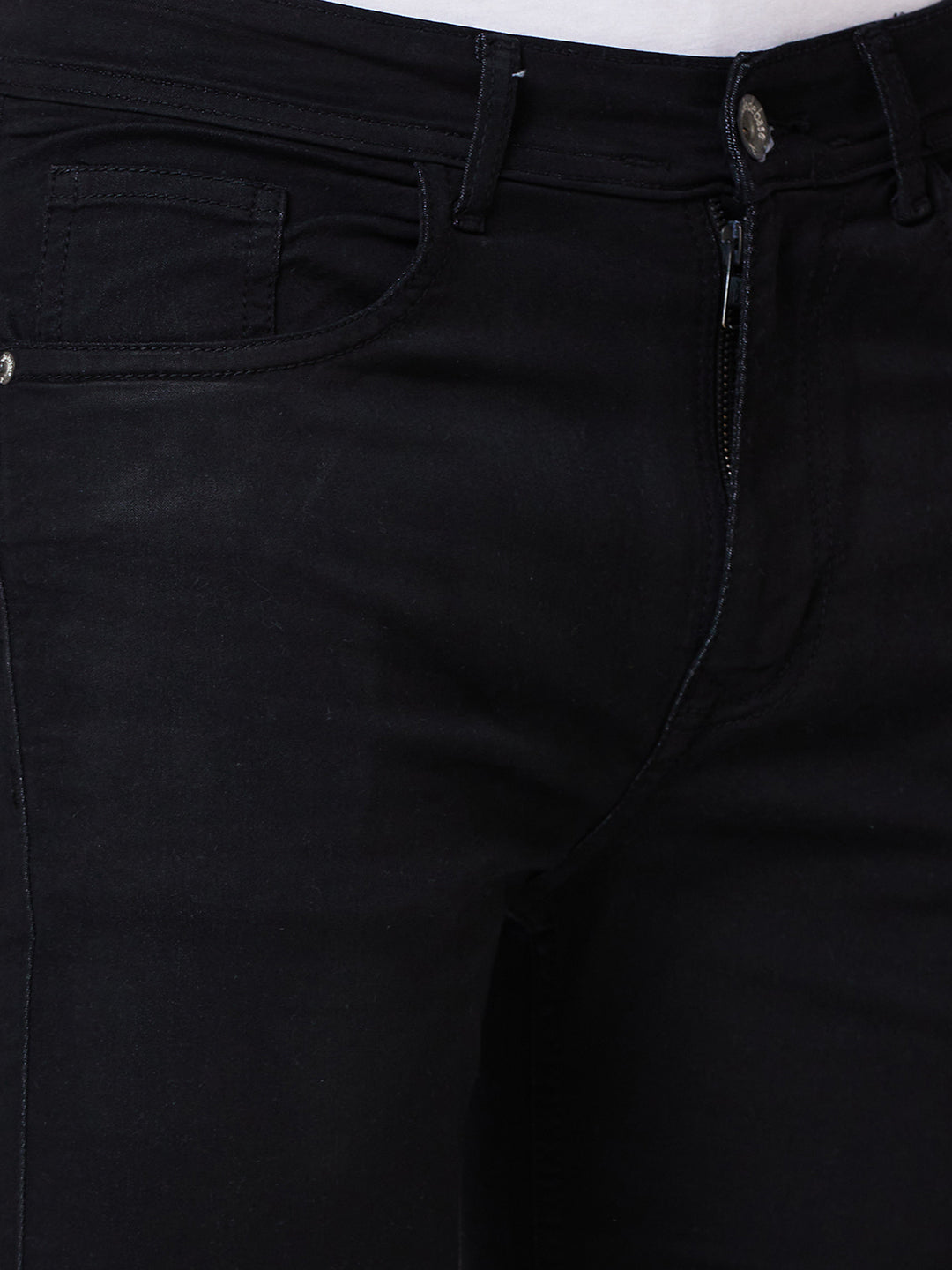Buy Black Mid Waist Denim Shorts for Women Online | The Label Life