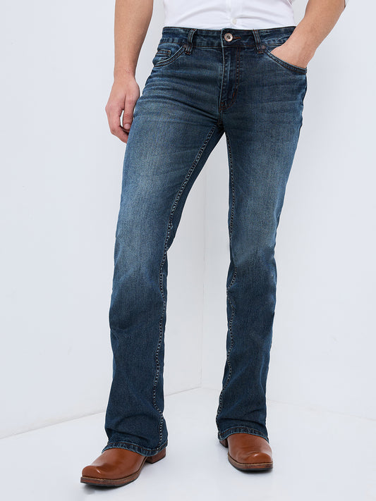 Men's Men's Medium Blue Zipper bottom Bootcut Jeans