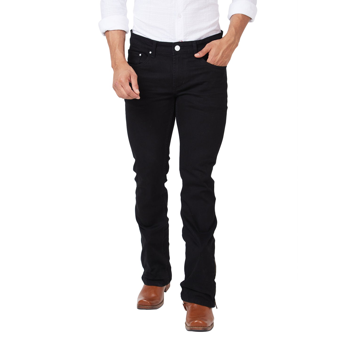 Men's Casual Denim Slim Fit Bootcut Jeans