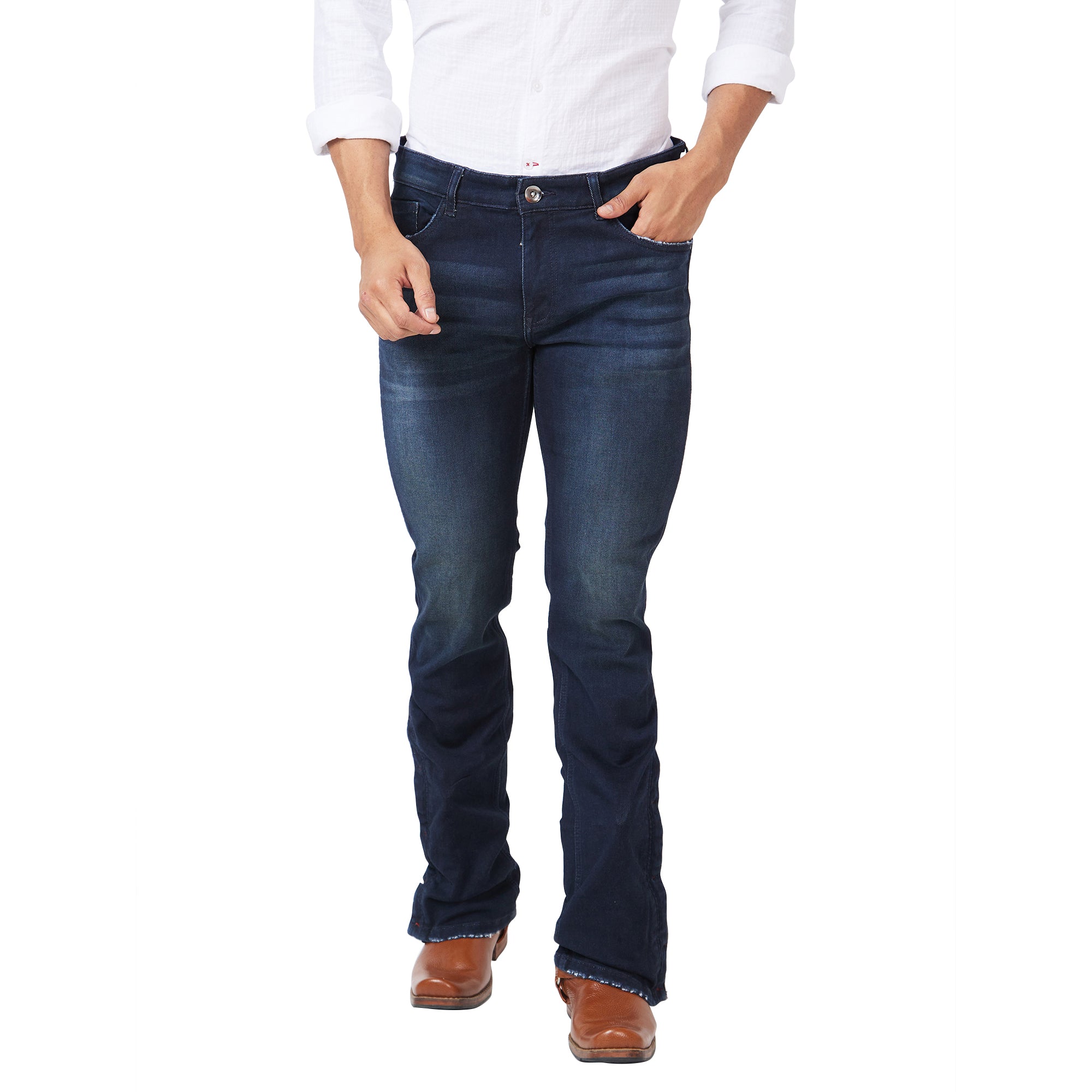 Mens Flared Bell Bottom Pants Business Smart Casual Bootcut Trousers Slim  Fitted Plain  Wish