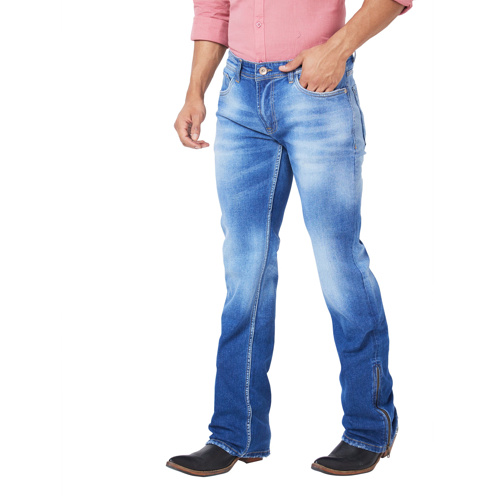 Men's Casual Stretchable Regular Fit Denim Bootcut Jeans