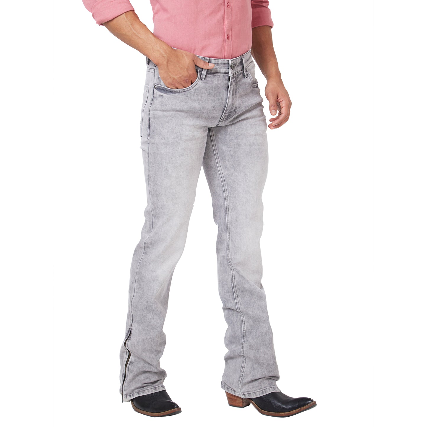 Men's Casual Slim Fit Denim Stretchable Boot-cut Jeans
