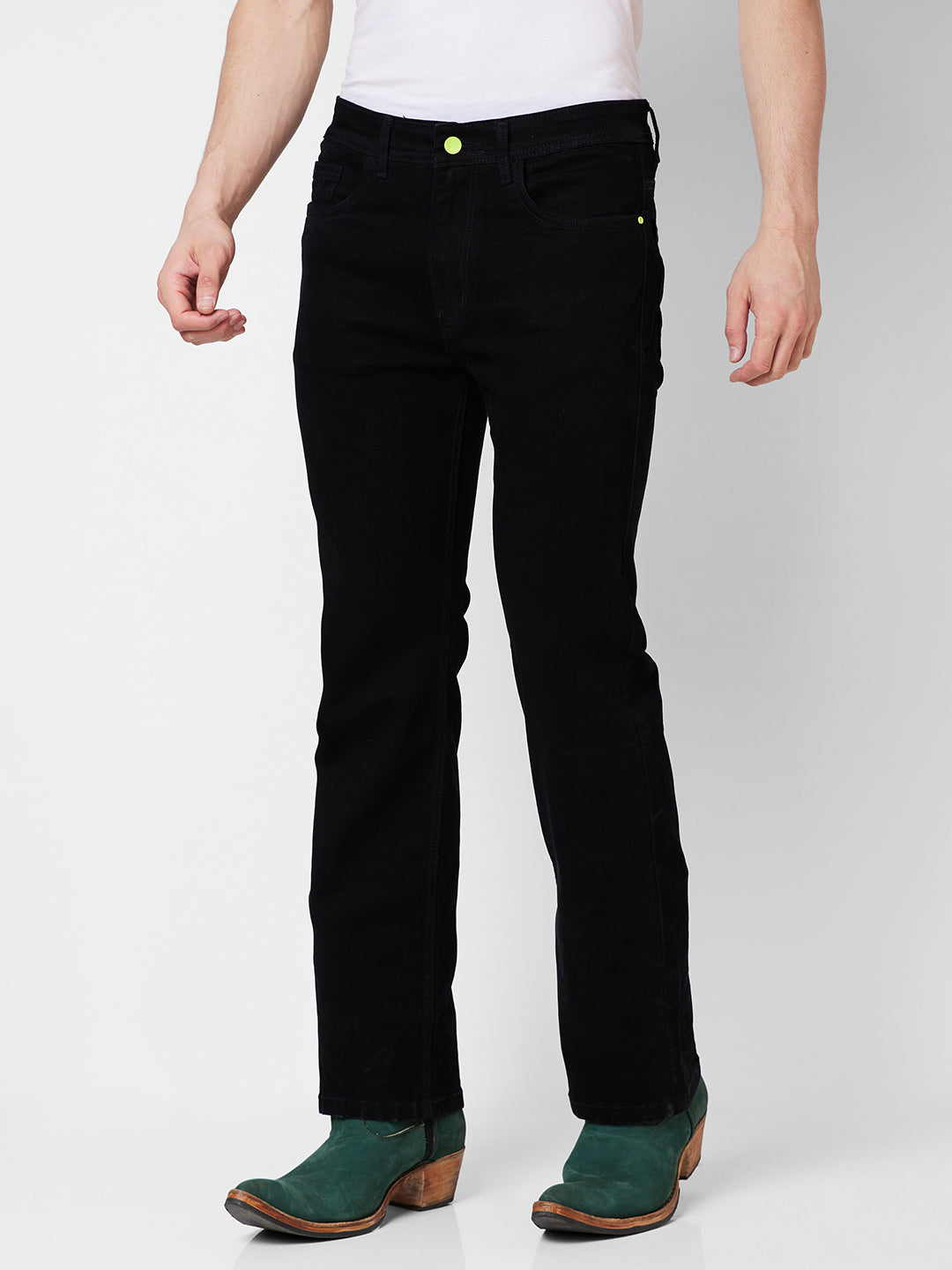 Basic Black Boot-cut Jeans