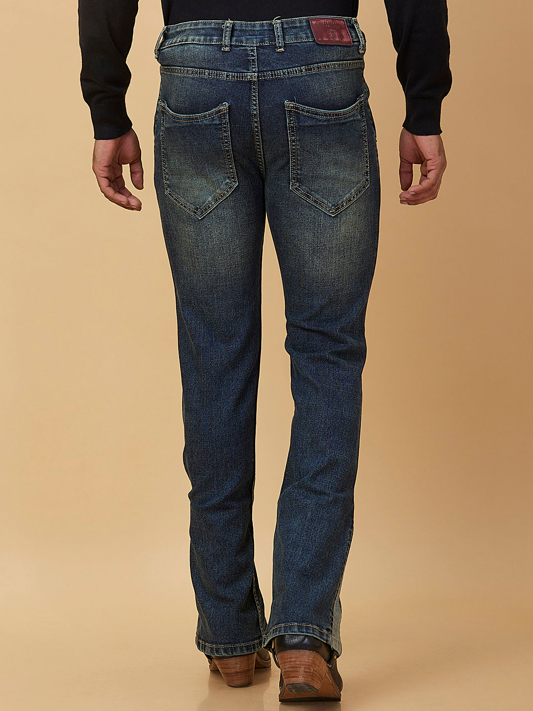 Tint Blue Crossfire Bootcut Denim with Cross Front Pocket
