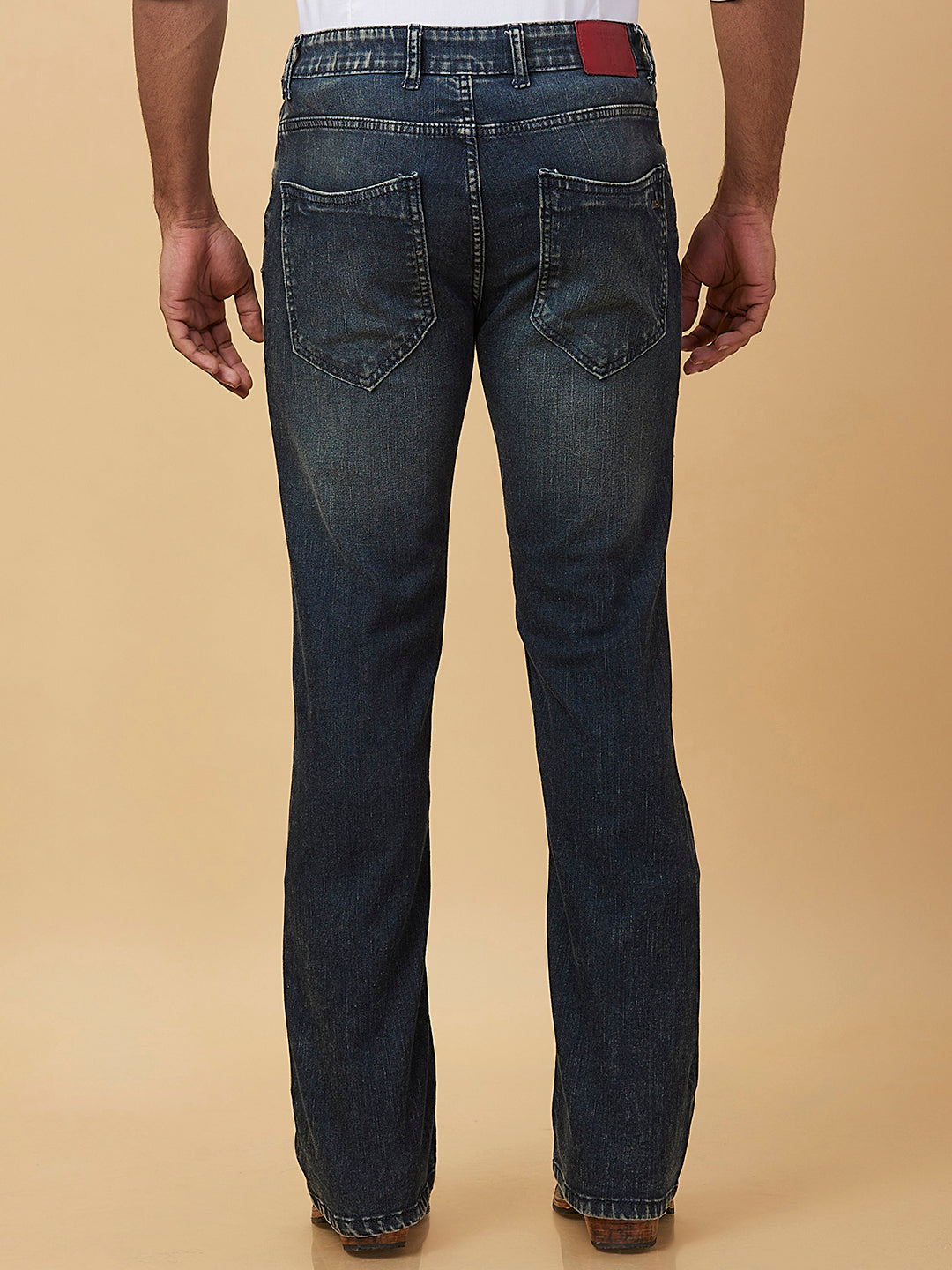 Indigo Blue Boot-cut Jeans and Vintage Tint