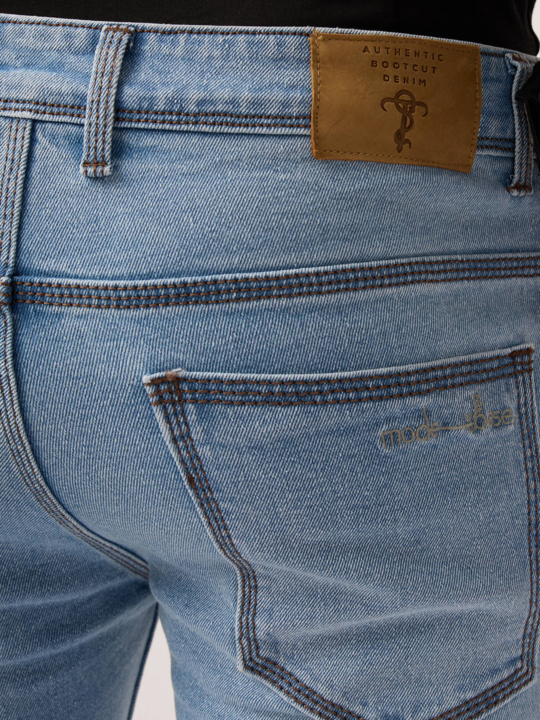 Men's Bootcut Jeans - Light Cerulean Blue | Low Waist | Stretch Denim
