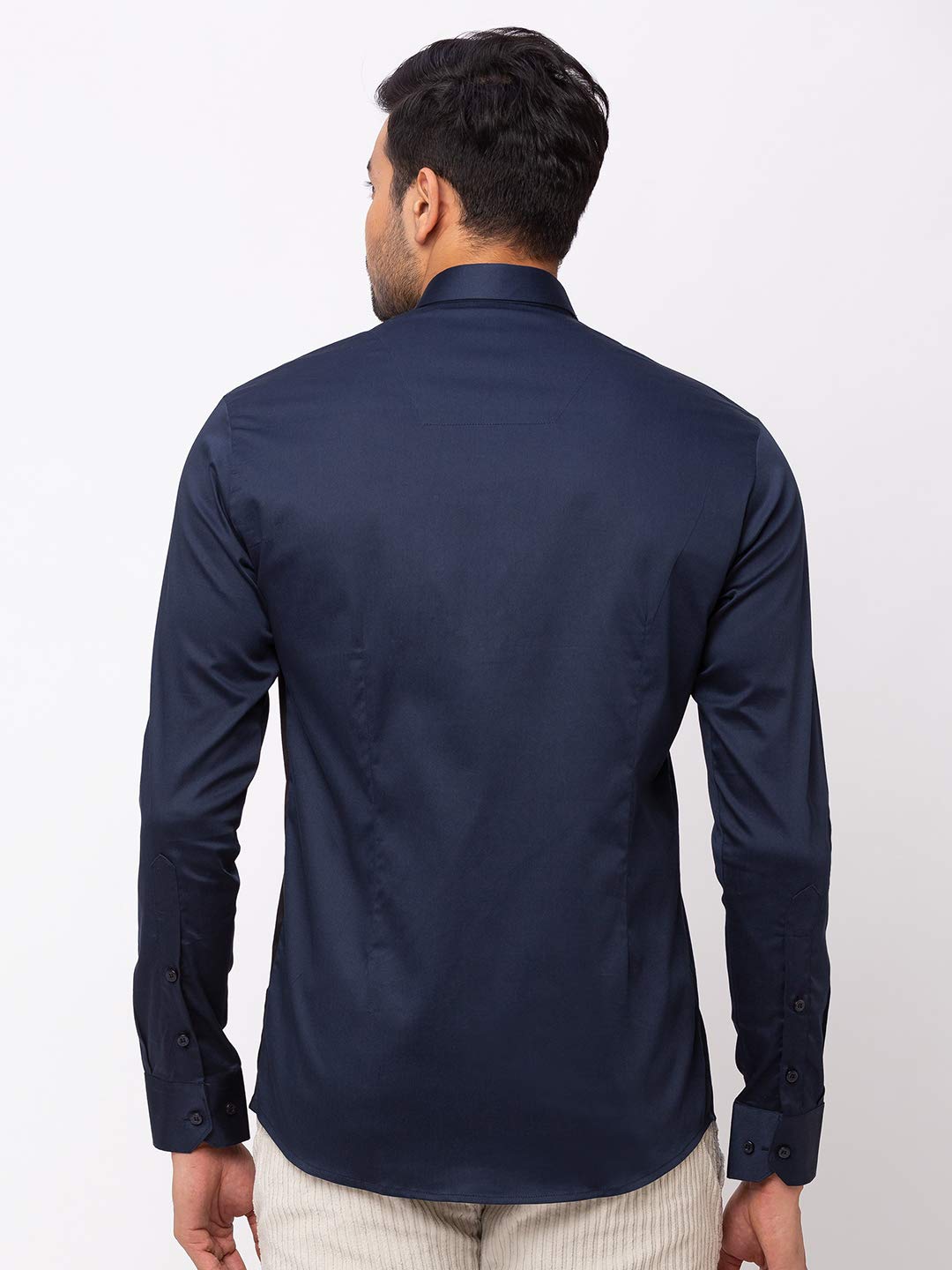 Navy Blue Diagonal Casual Shirt