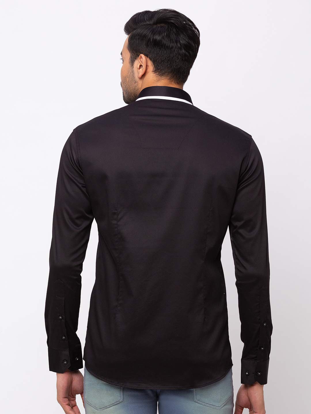 Black Double Collared Casual Shirt