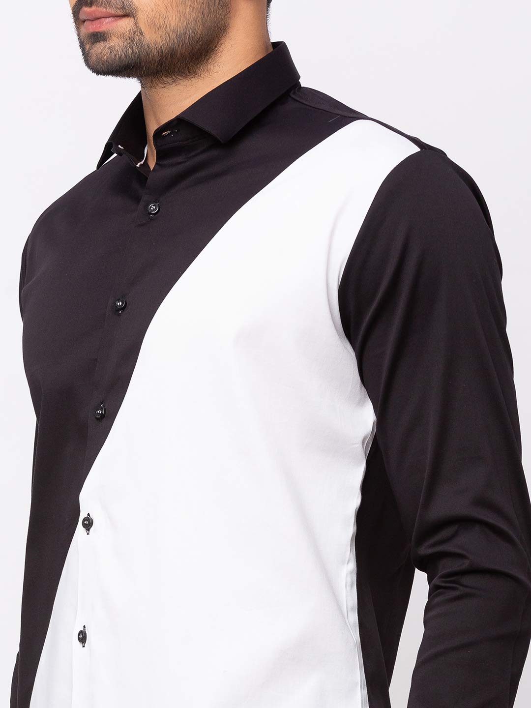 Black Diagonal Casual Shirt