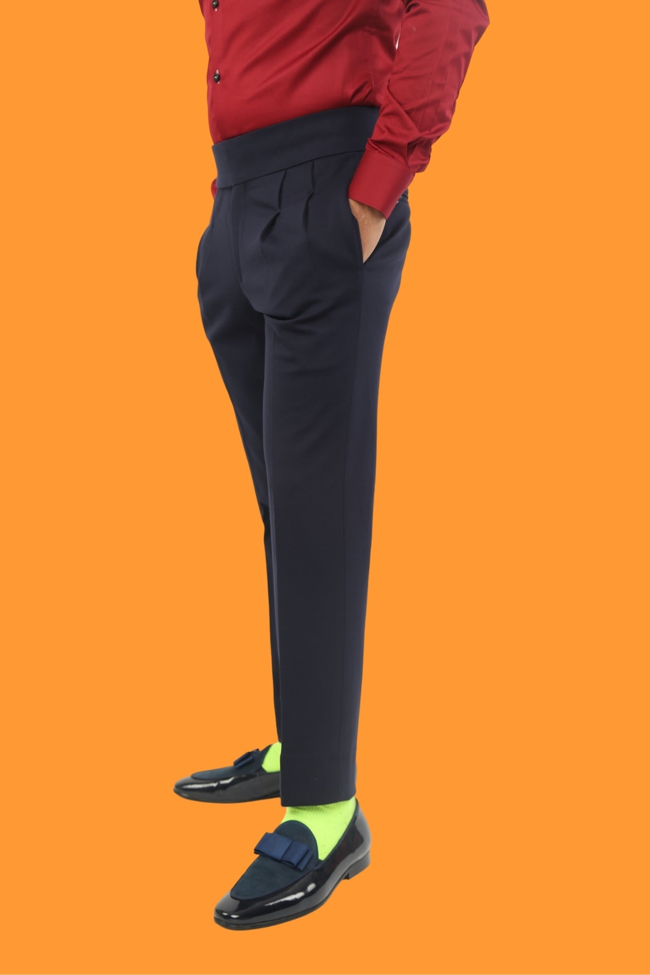 Buy Breakbounce Men Orange Polite Hug Tapered Fit Chino Trousers - Trousers  for Men 167514 | Myntra