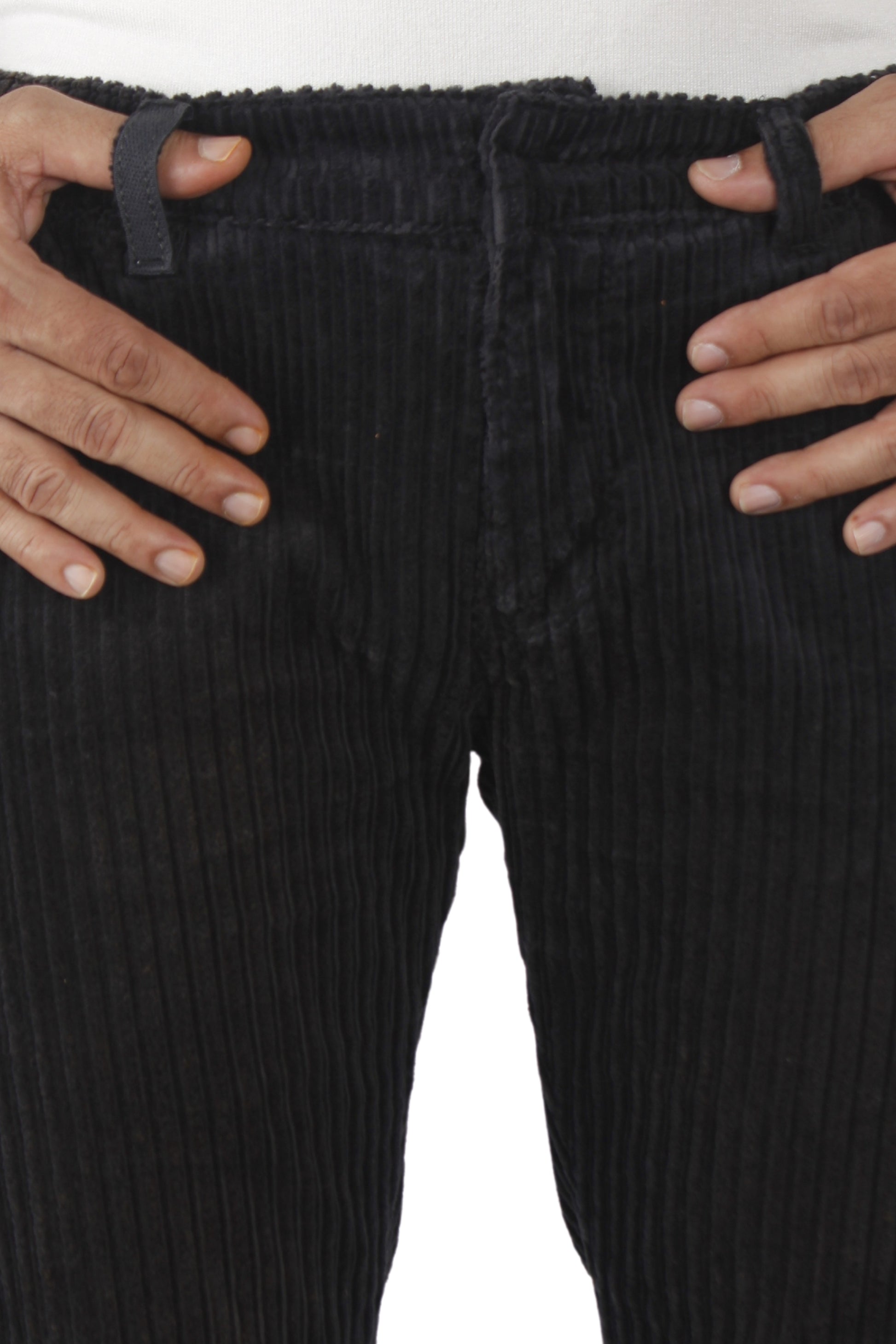 Men's Black Boot-leg Trousers