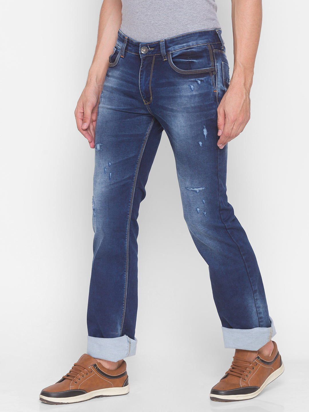 Blue Bootcut Jeans