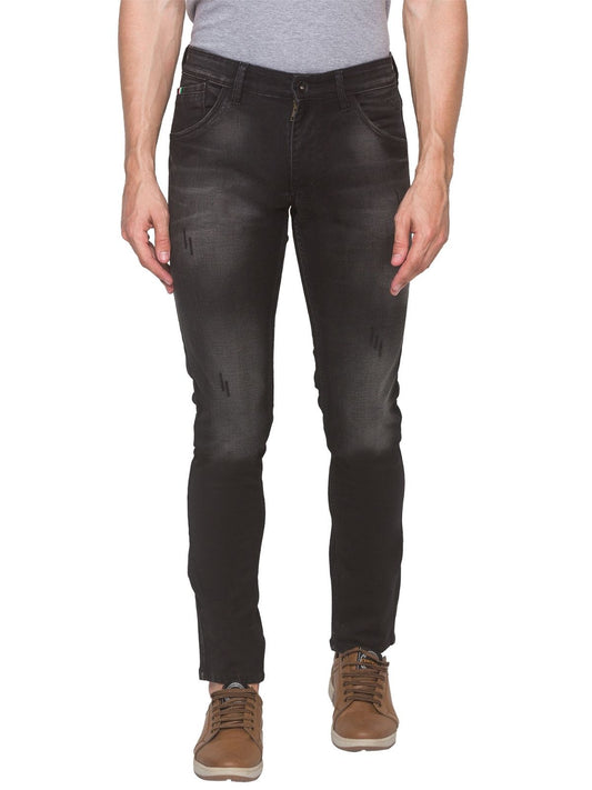 Carbon Black Slim Fit Narrow Bottom Jeans